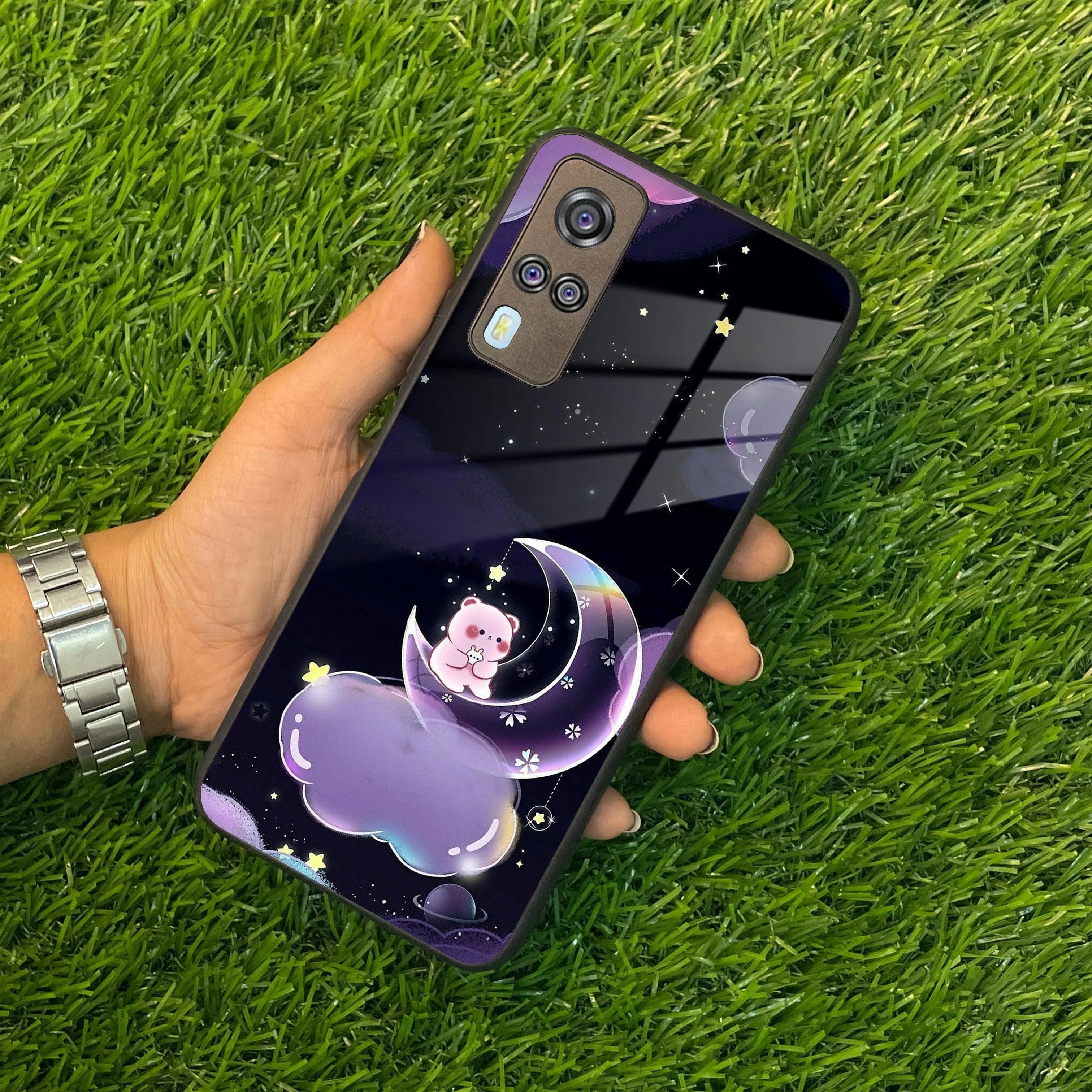 Sky Panda Design Glass Phone Case Cover For Vivo - ShopOnCliQ