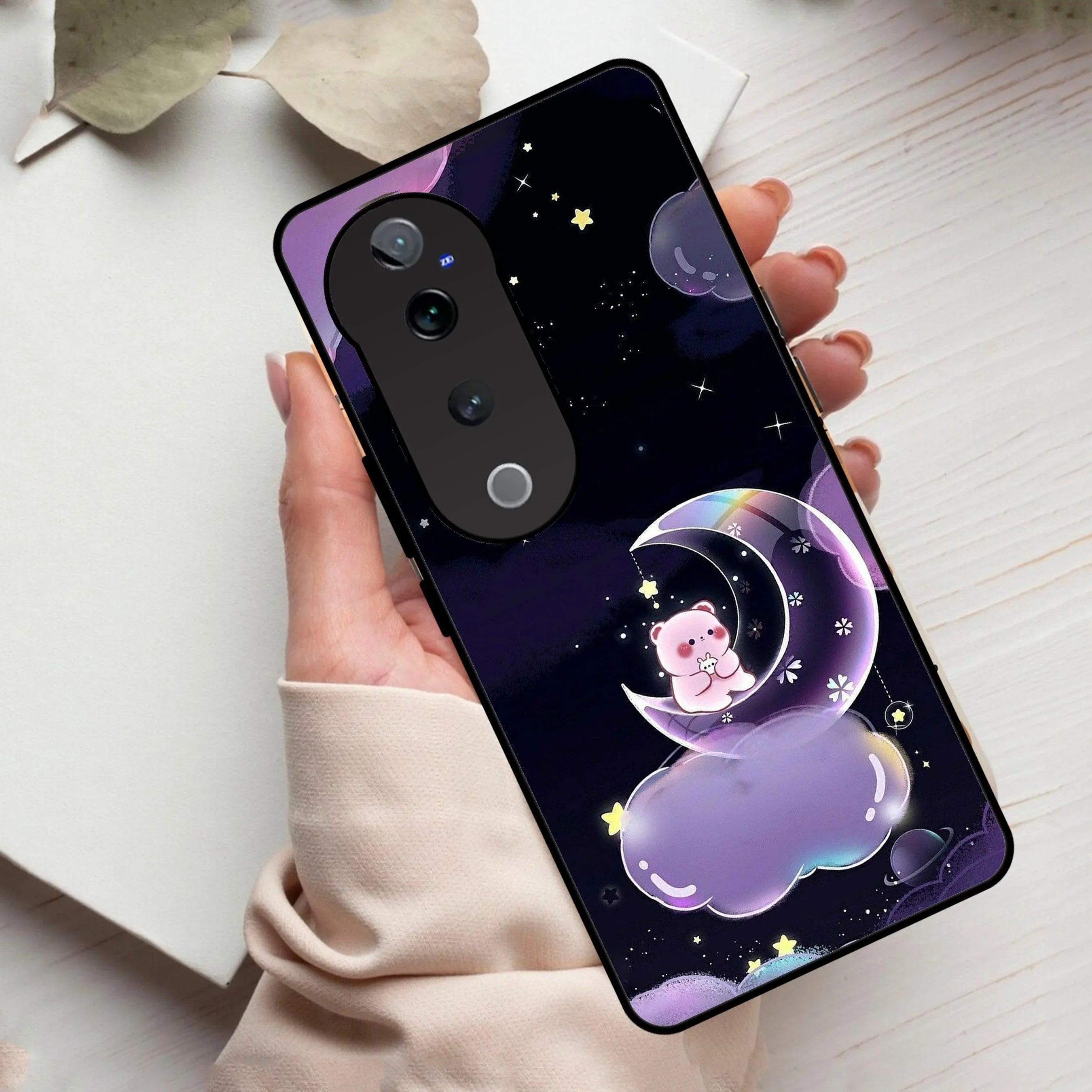 Sky Panda Design Glass Phone Case Cover For Vivo - ShopOnCliQ