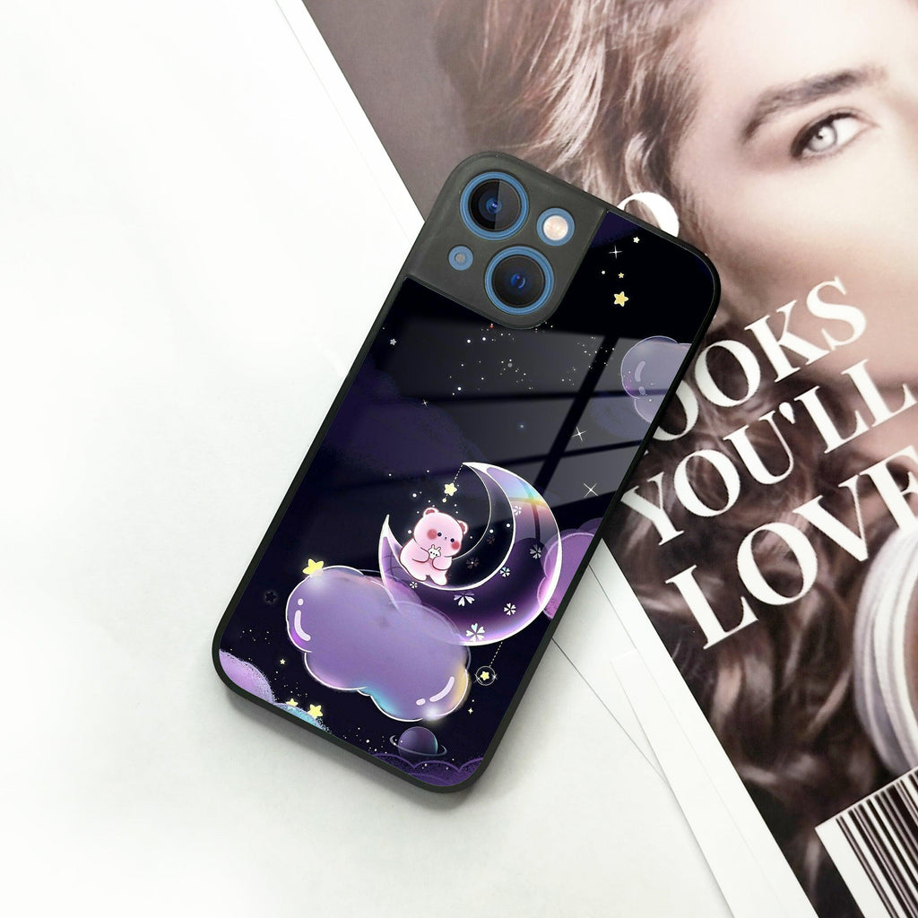 Sky Panda Design Glass Phone Case Cover For iPhone - ShopOnCliQ