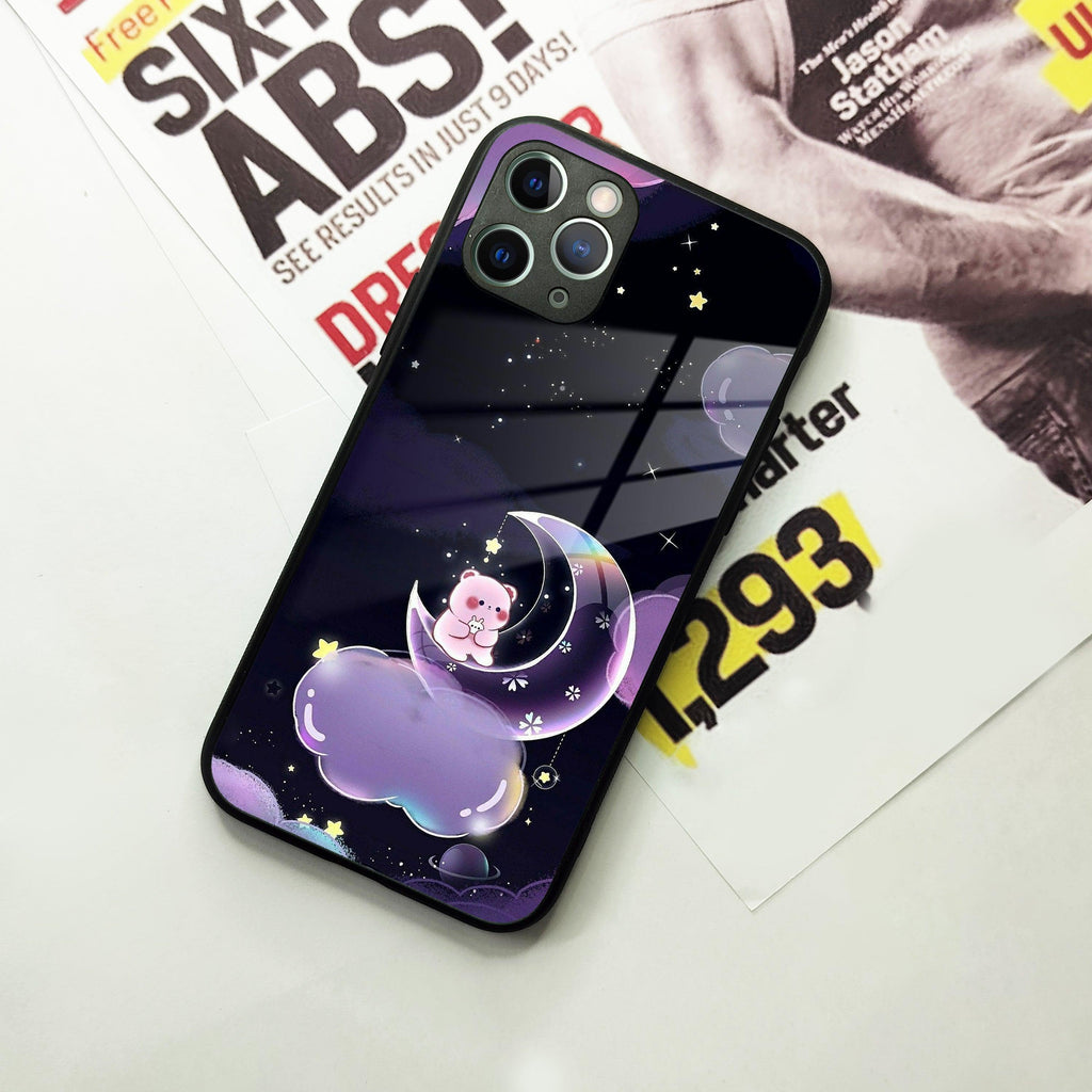 Sky Panda Design Glass Phone Case Cover For iPhone - ShopOnCliQ
