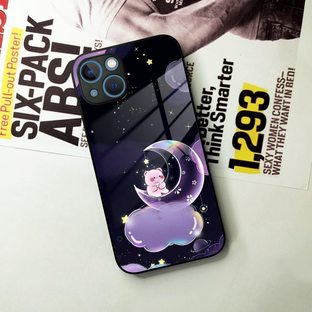 Sky Panda Design Glass Phone Case Cover For iPhone - ShopOnCliQ