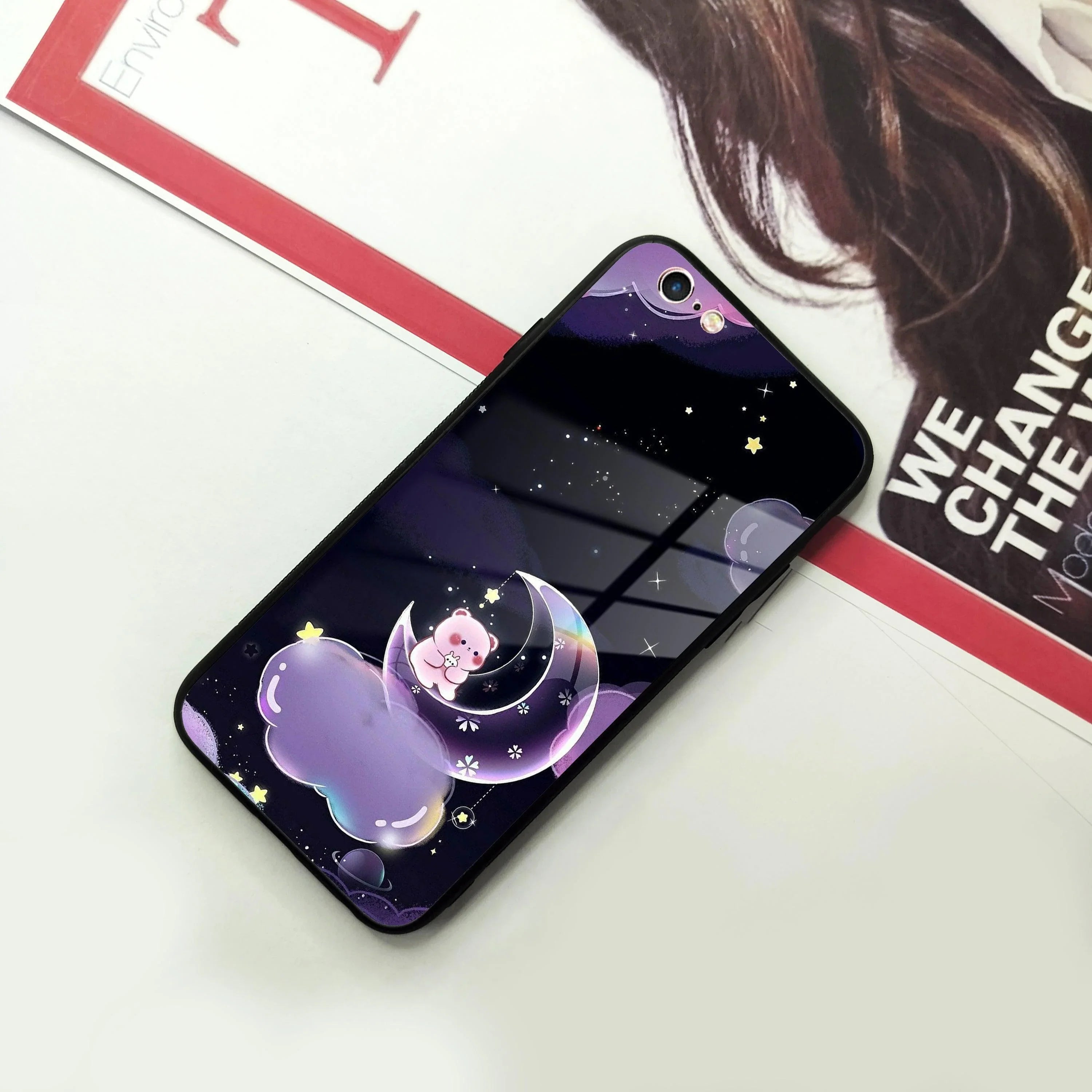 Sky Panda Design Glass Phone Case Cover For iPhone - ShopOnCliQ