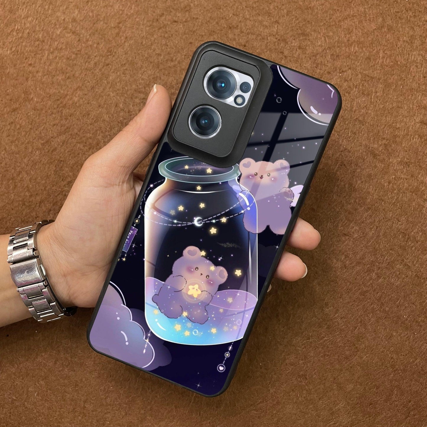 Sky Panda Design Glass Phone Case Cover V2 For OnePlus