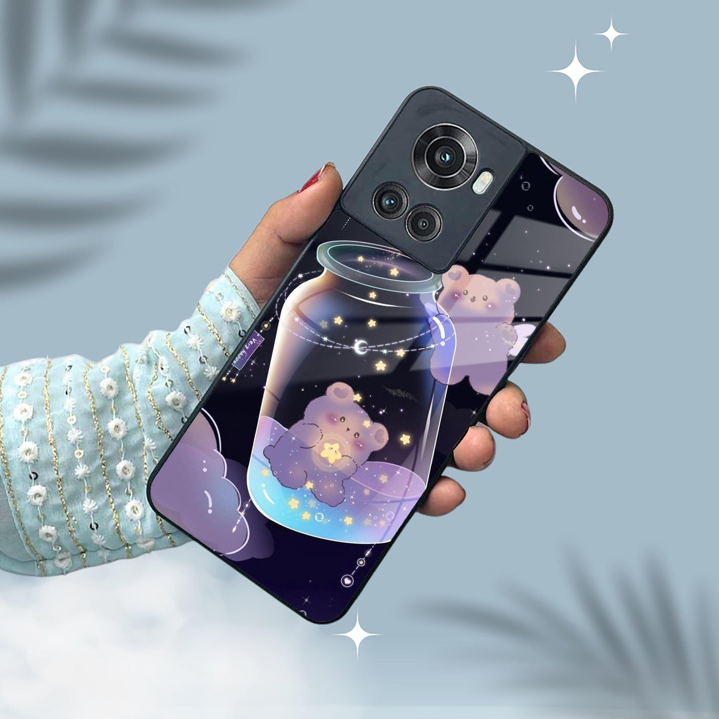 Sky Panda Design Glass Phone Case Cover V2 For OnePlus