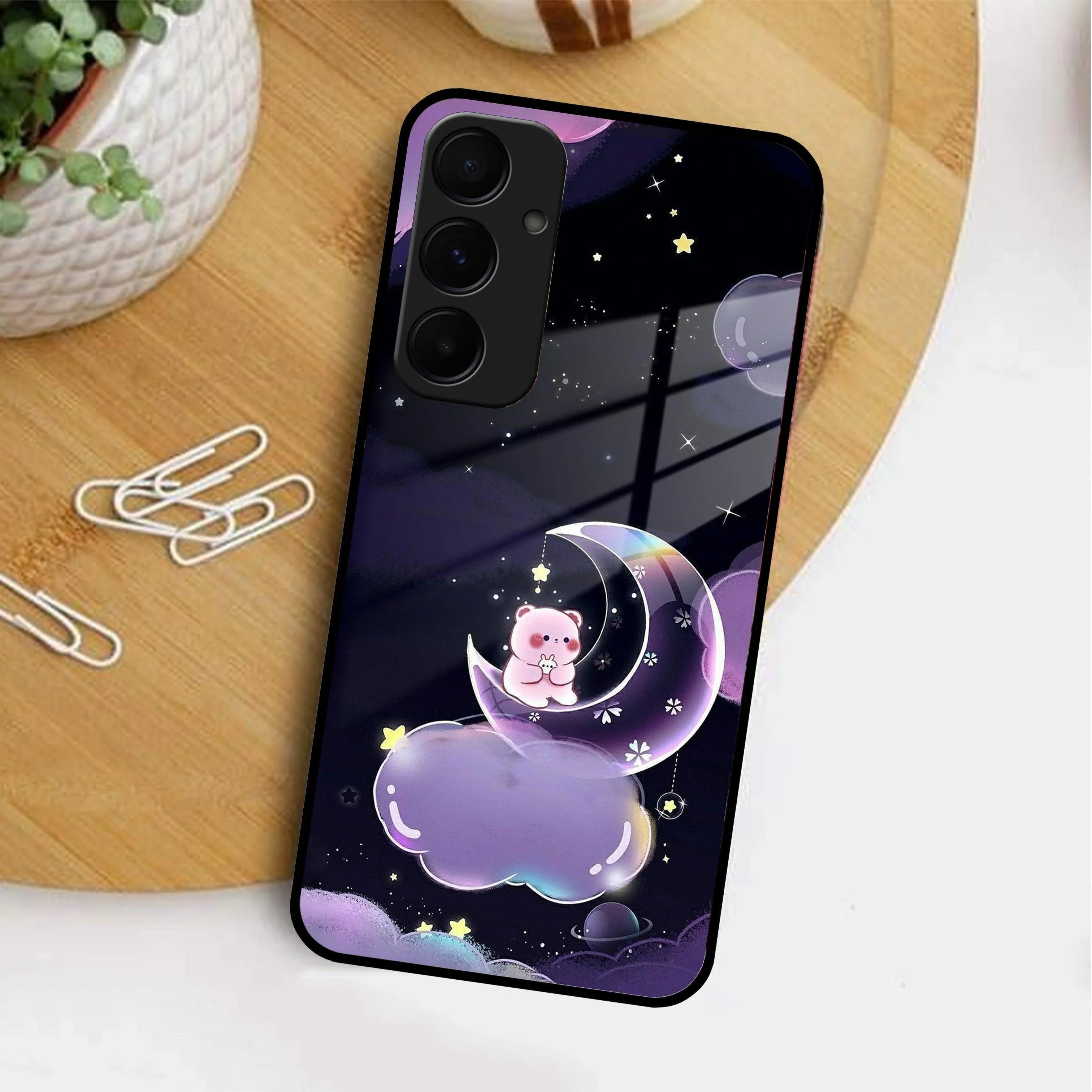 Sky Panda Design Glass Phone Case Cover V2 For Samsung - ShopOnCliQ
