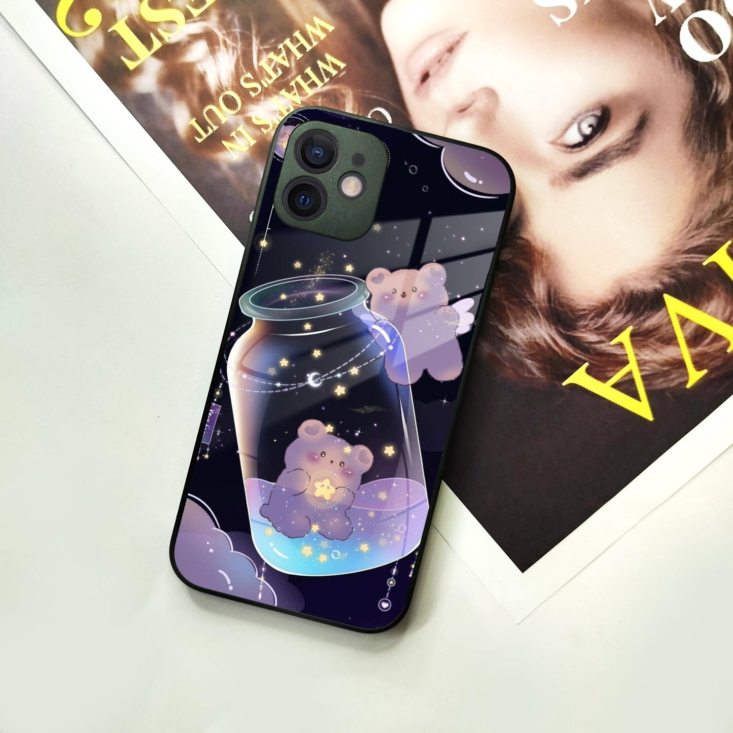 Sky Panda Design Glass Phone Case Cover V2 For iPhone