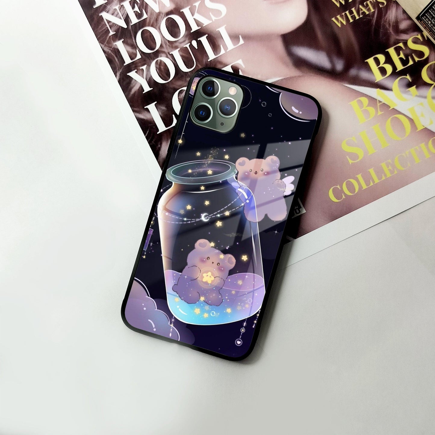 Sky Panda Design Glass Phone Case Cover V2 For iPhone