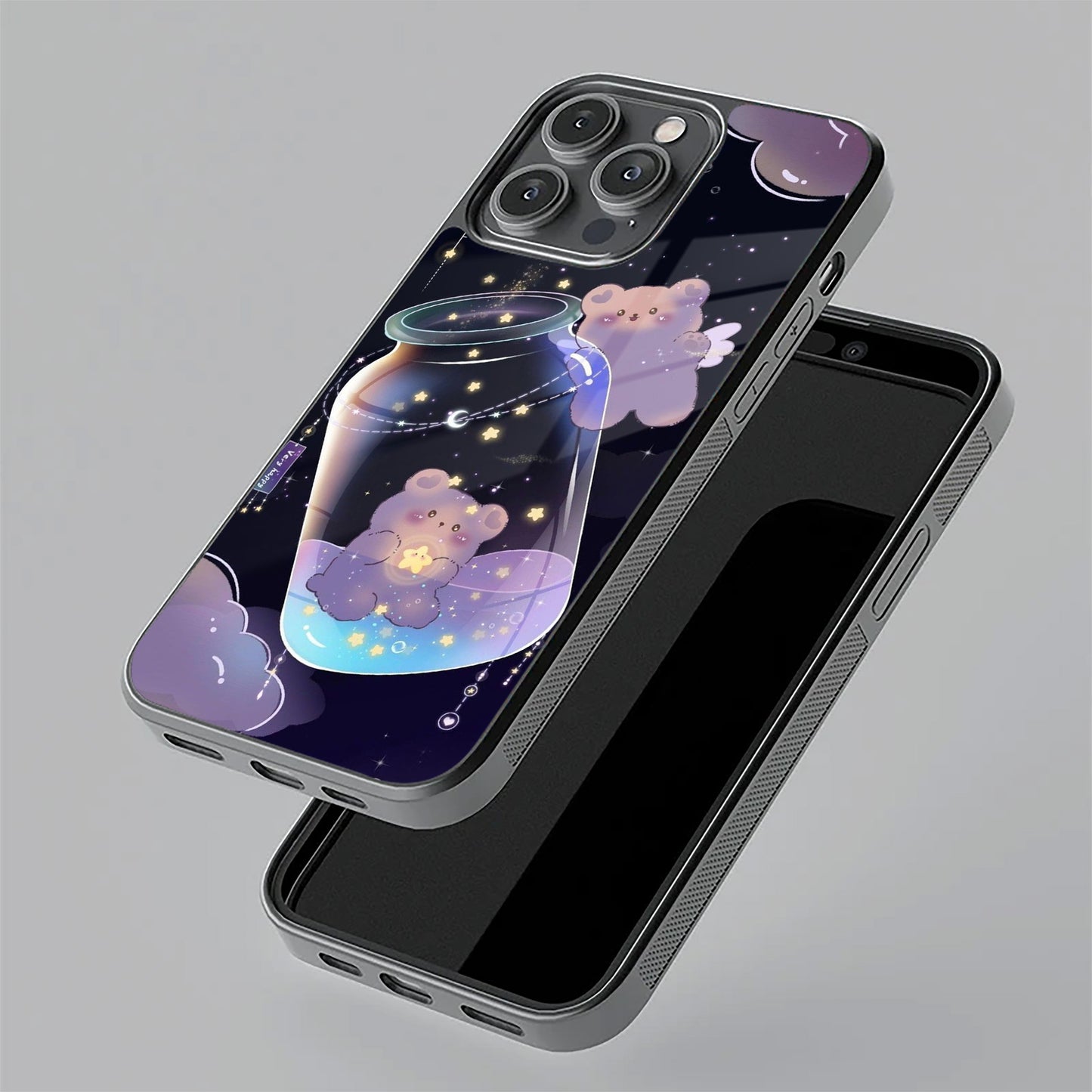 Sky Panda Design Glass Phone Case Cover V2 For Samsung
