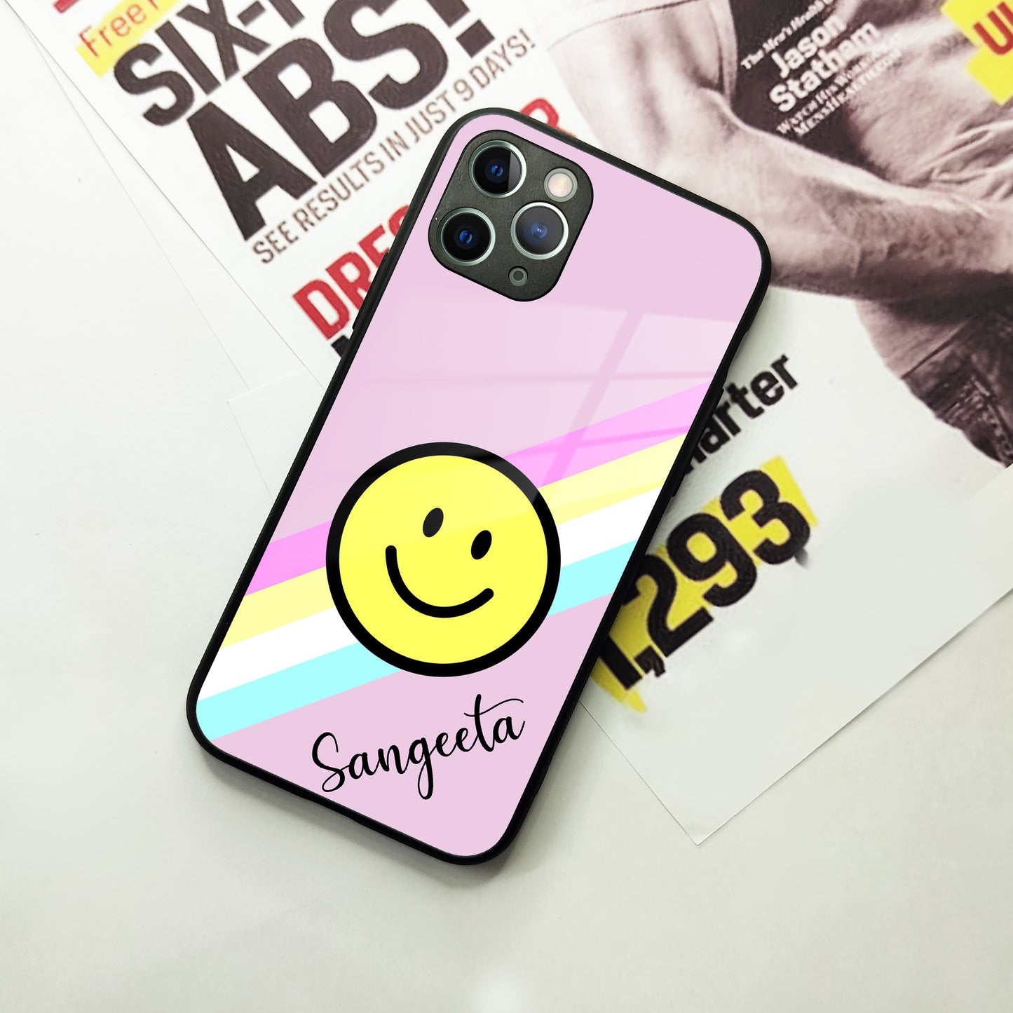 Smiley Glass Case Cover For iPhone