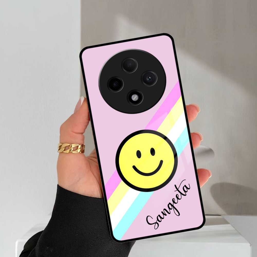 Smiley Glass Case Cover For Oppo ShopOnCliQ