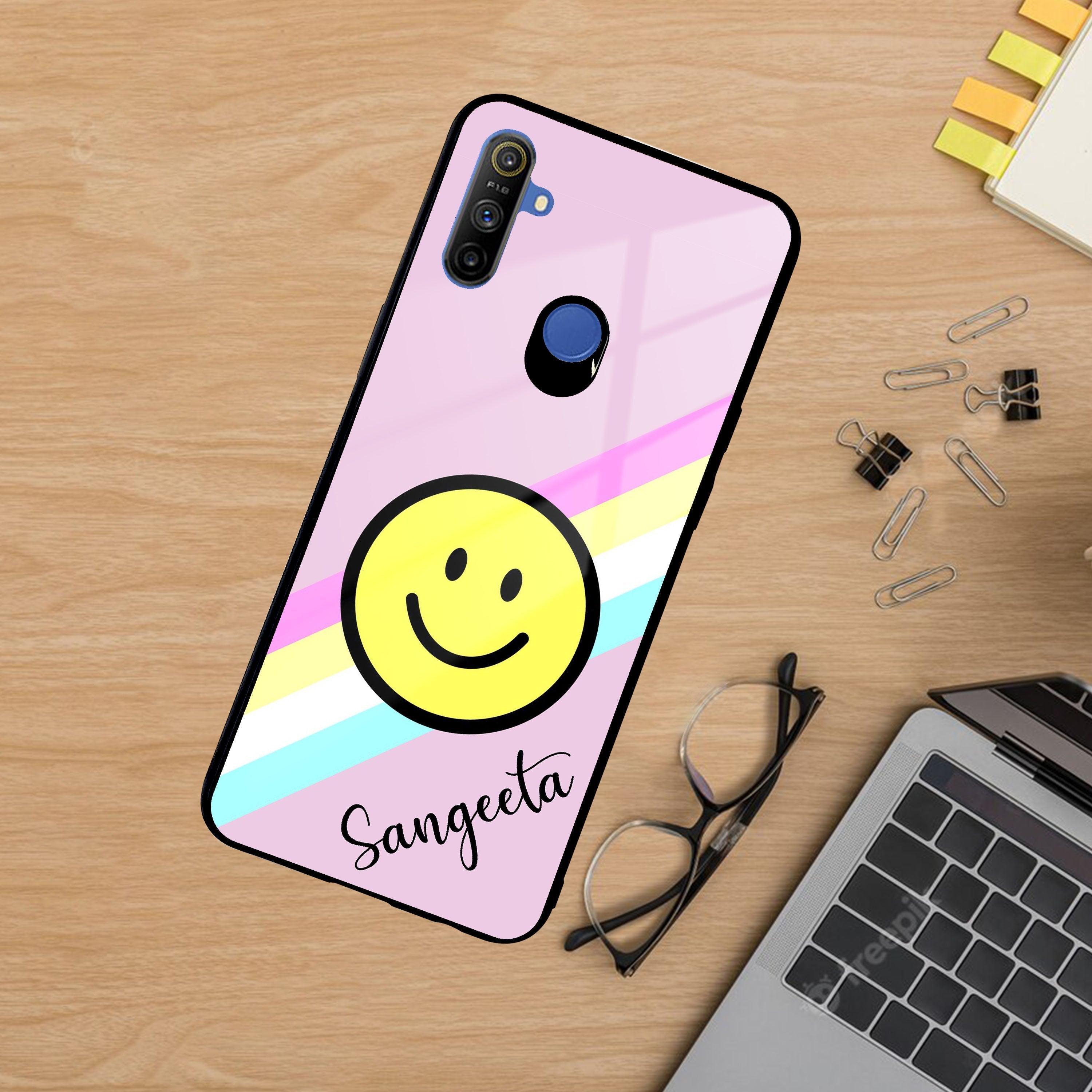 Smiley Glass Case Cover For Realme/Narzo - ShopOnCliQ