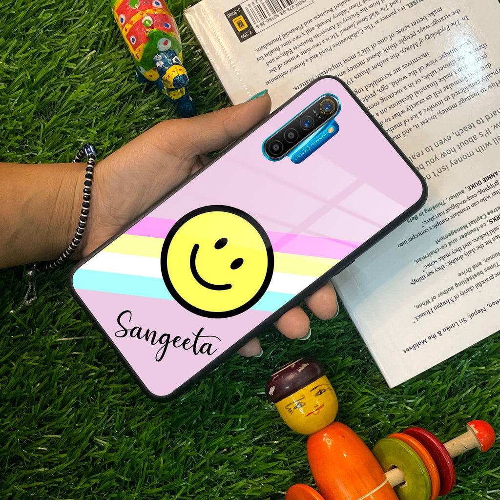 Smiley Glass Case Cover For Realme/Narzo - ShopOnCliQ