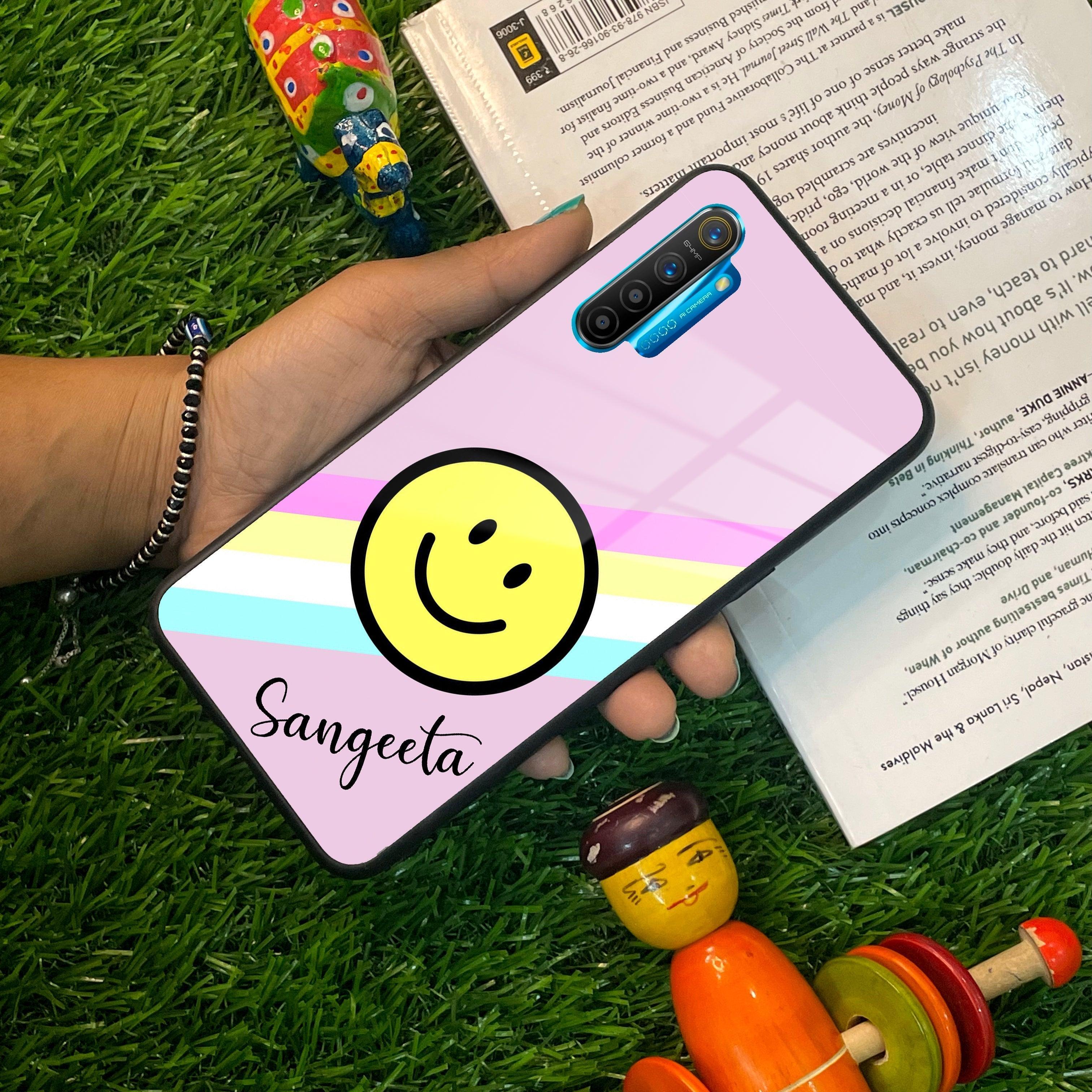 Smiley Glass Case Cover For Realme/Narzo - ShopOnCliQ
