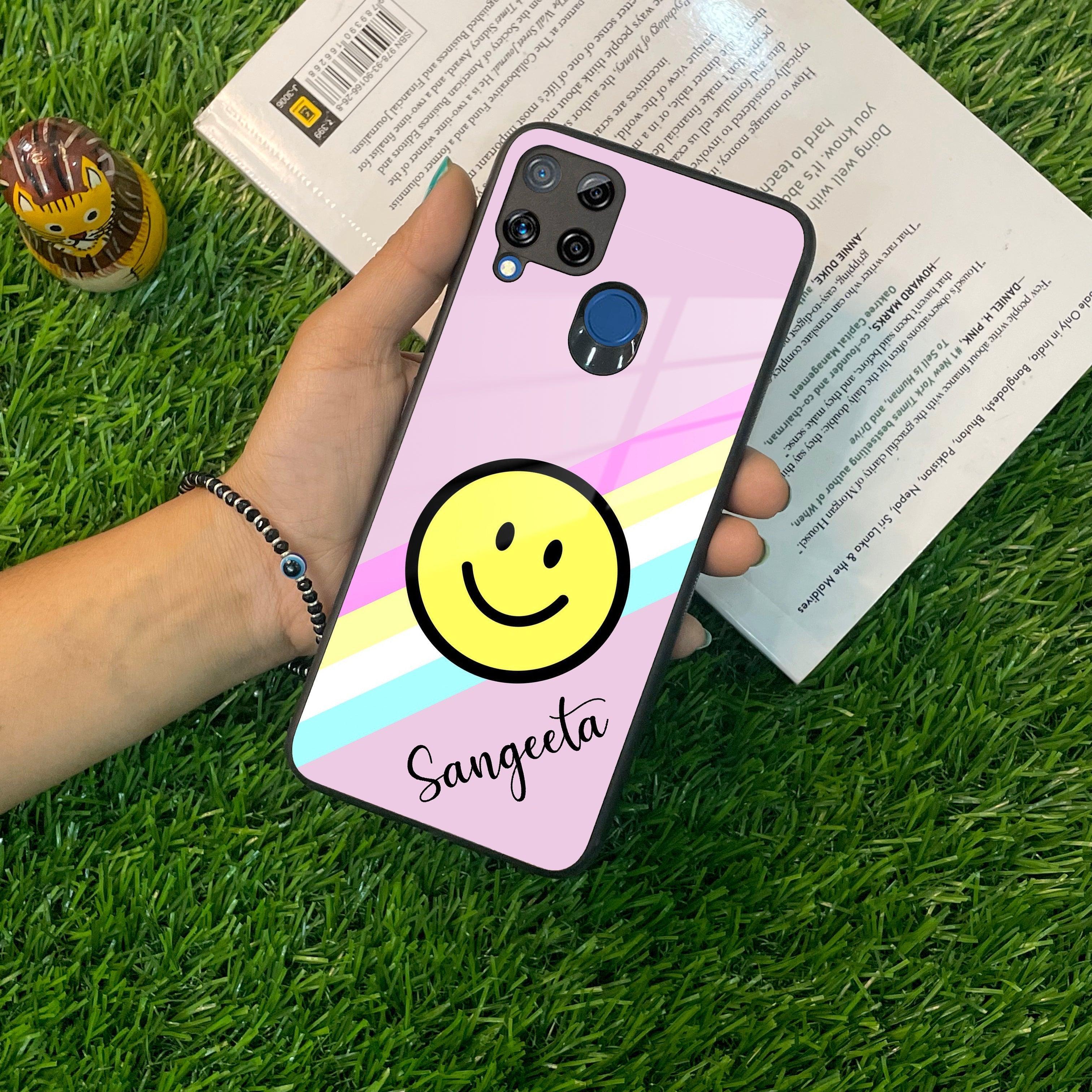 Smiley Glass Case Cover For Realme/Narzo - ShopOnCliQ