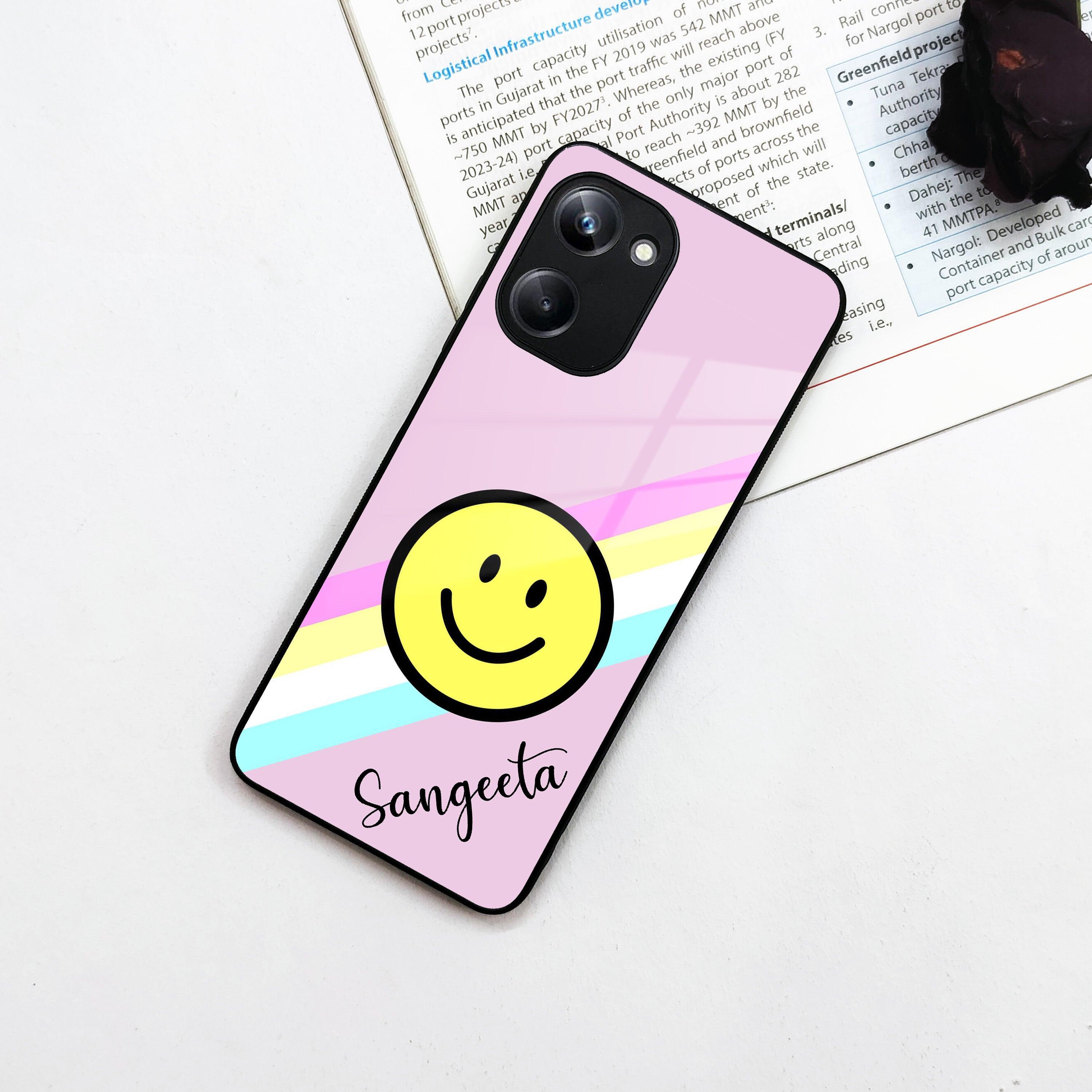 Smiley Glass Case Cover For Realme/Narzo - ShopOnCliQ
