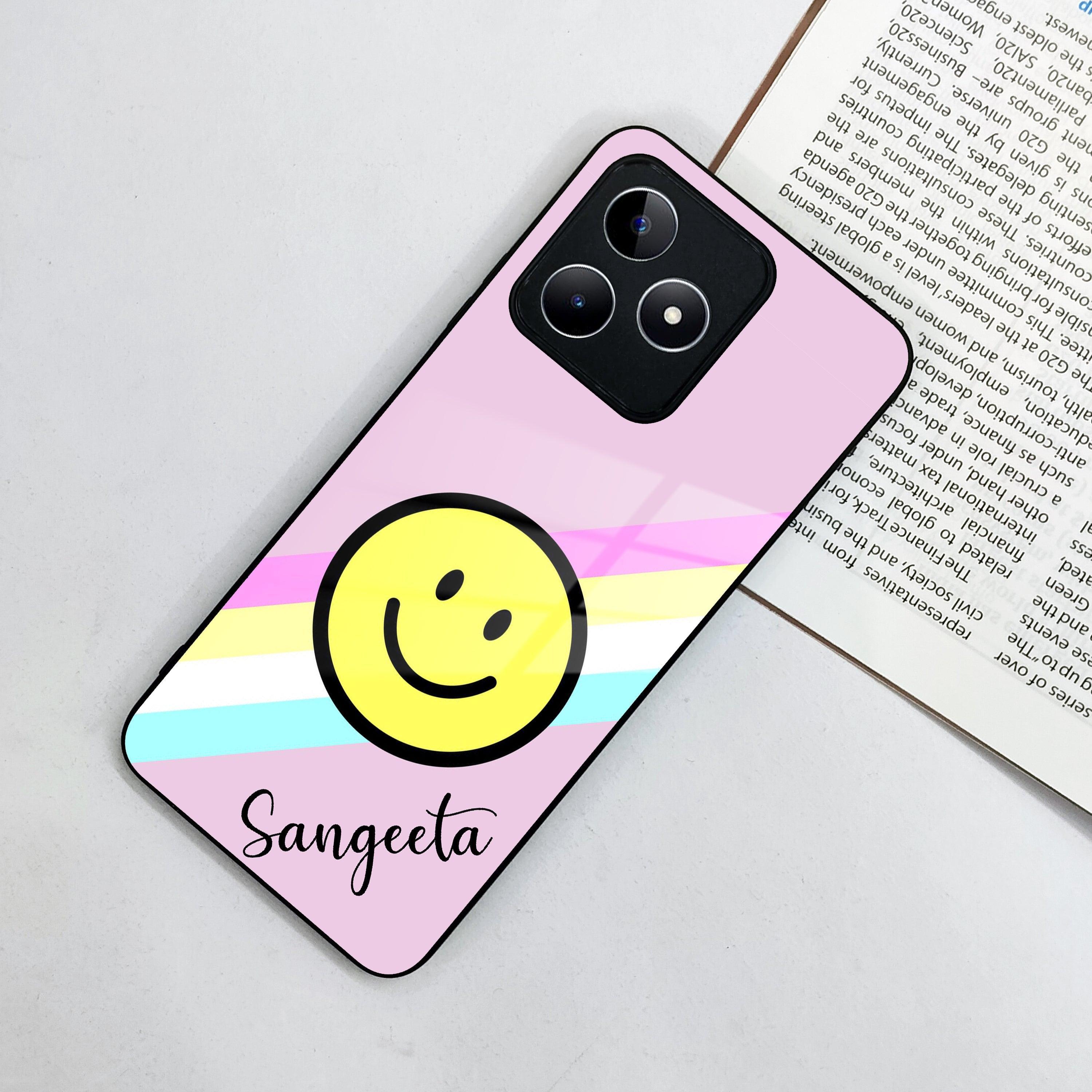 Smiley Glass Case Cover For Realme/Narzo - ShopOnCliQ