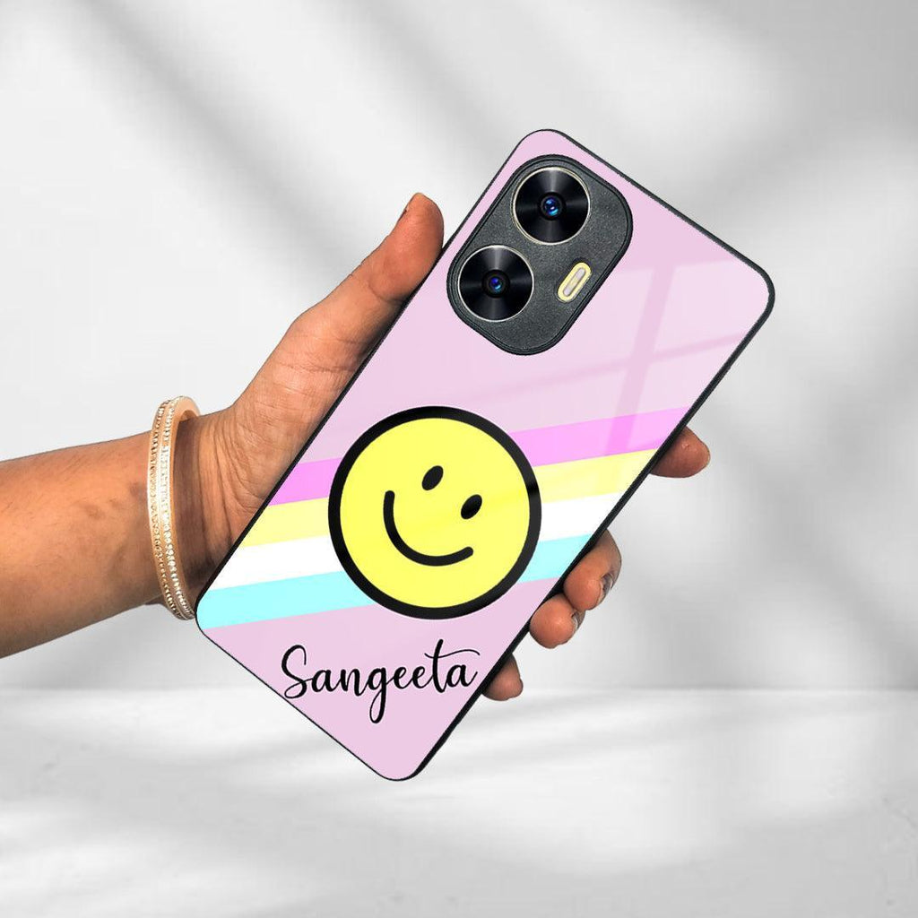 Smiley Glass Case Cover For Realme/Narzo - ShopOnCliQ