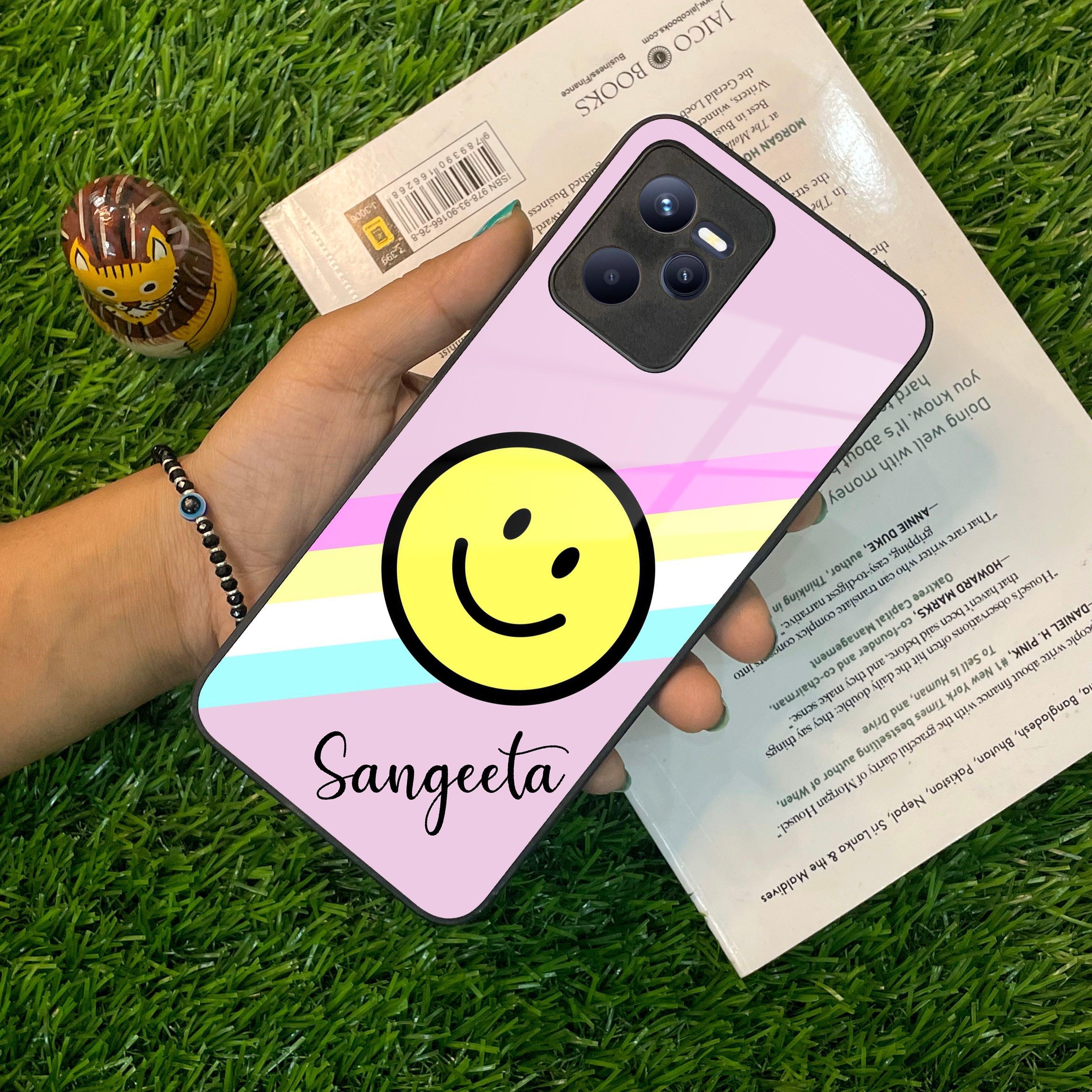 Smiley Glass Case Cover For Realme/Narzo - ShopOnCliQ