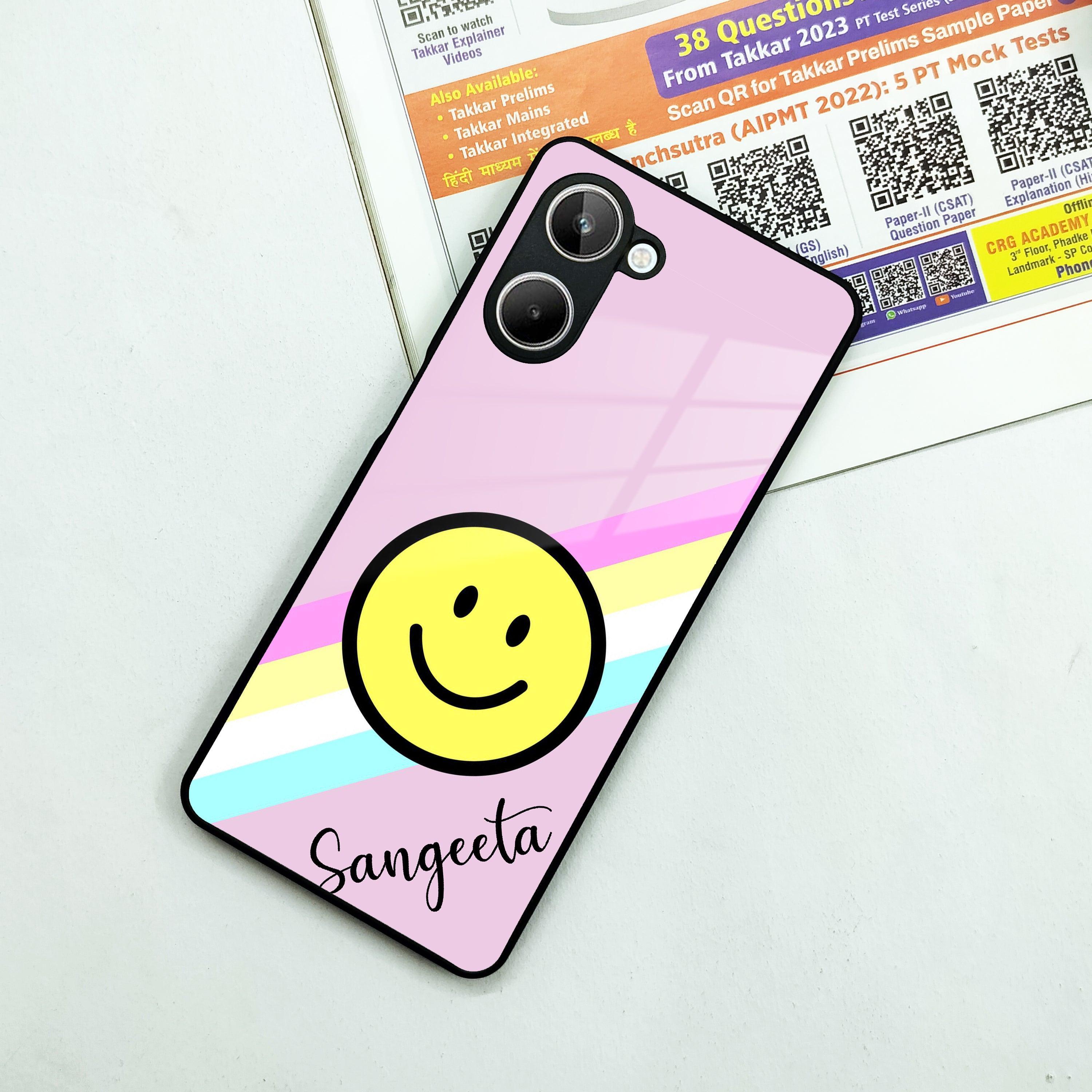 Smiley Glass Case Cover For Realme/Narzo - ShopOnCliQ
