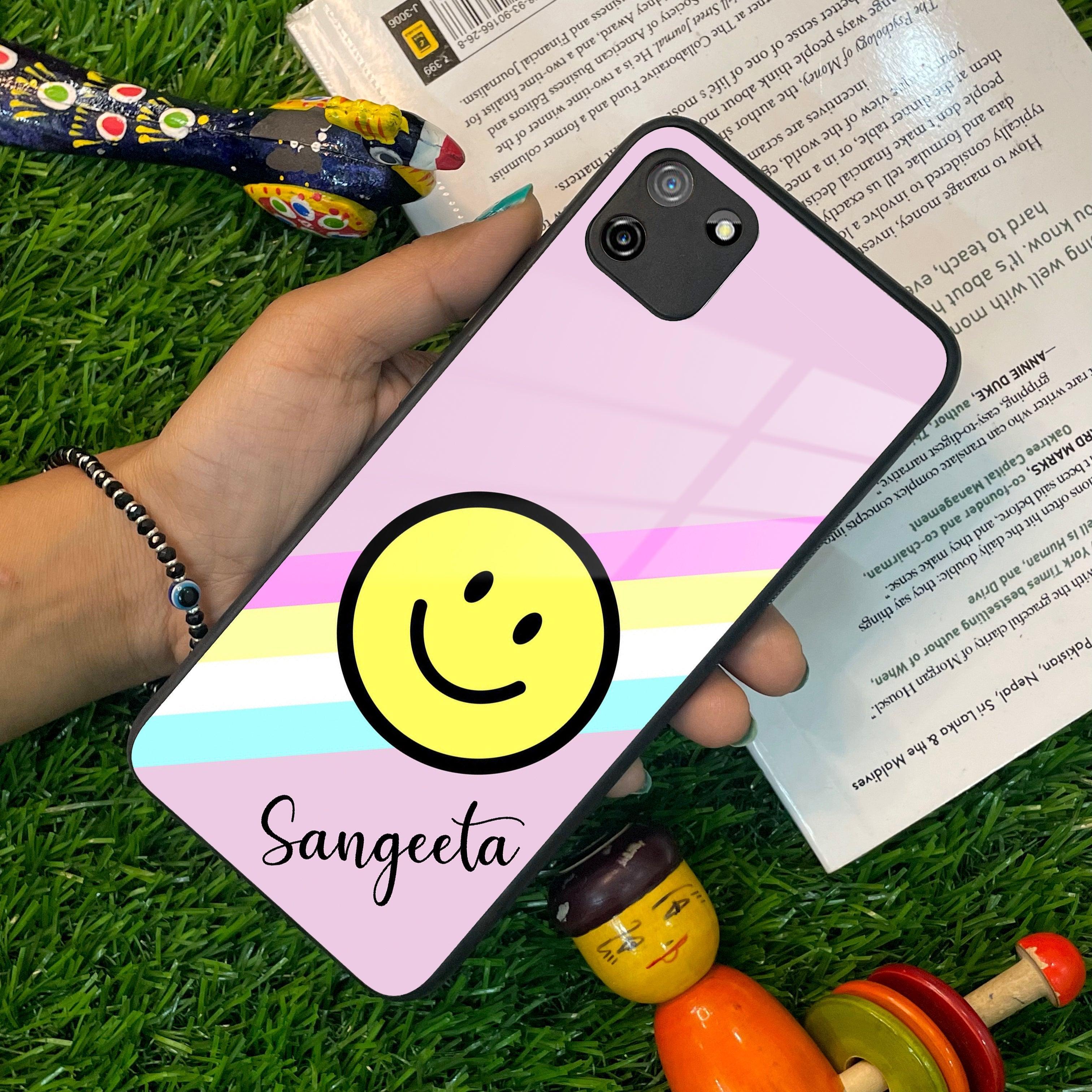 Smiley Glass Case Cover For Realme/Narzo - ShopOnCliQ