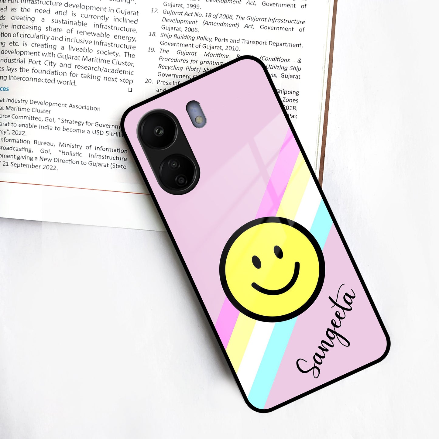 Smiley Glass Case Cover For Redmi/Xiaomi ShopOnCliQ