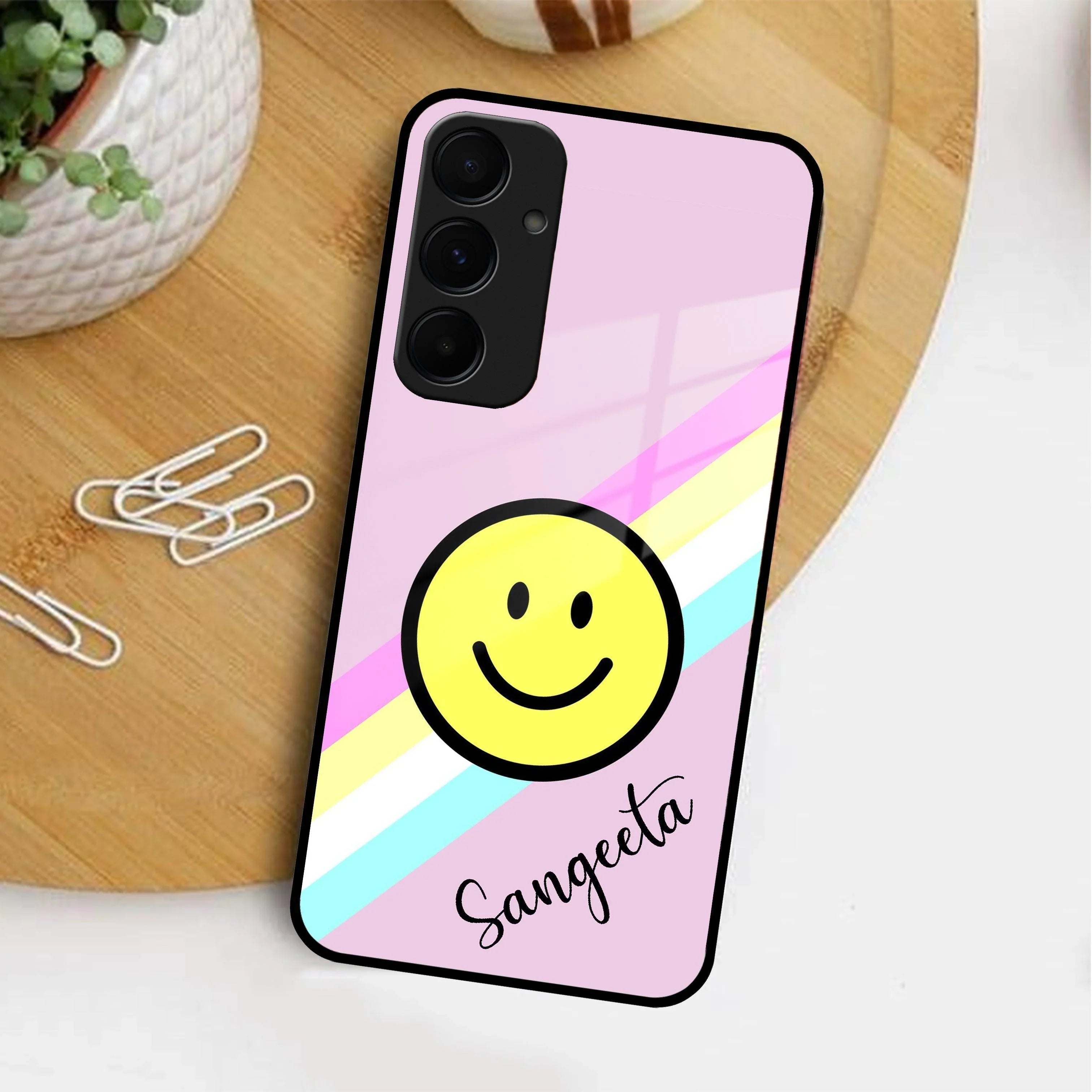 Smiley Glass Case Cover For Samsung - ShopOnCliQ