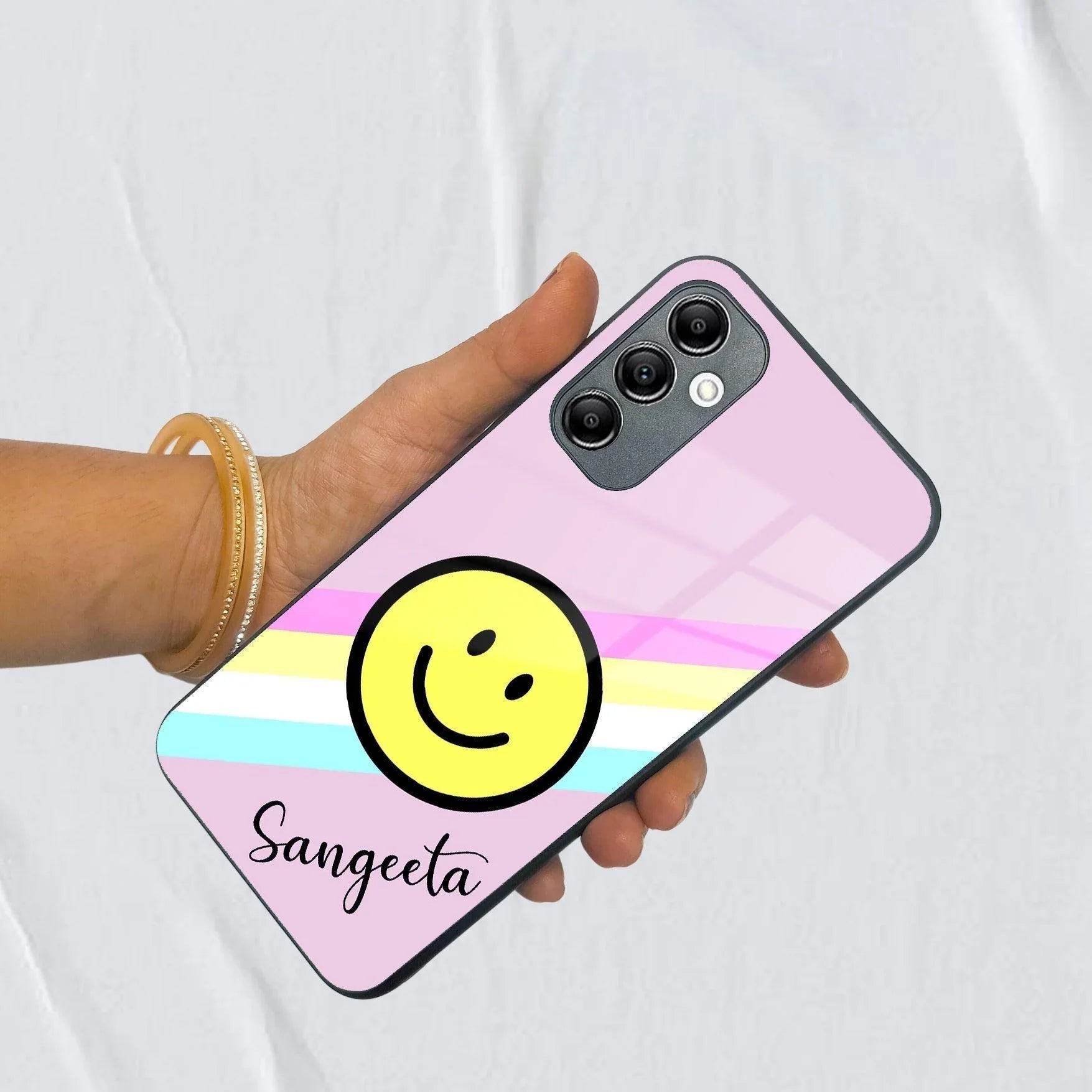 Smiley Glass Case Cover For Samsung - ShopOnCliQ