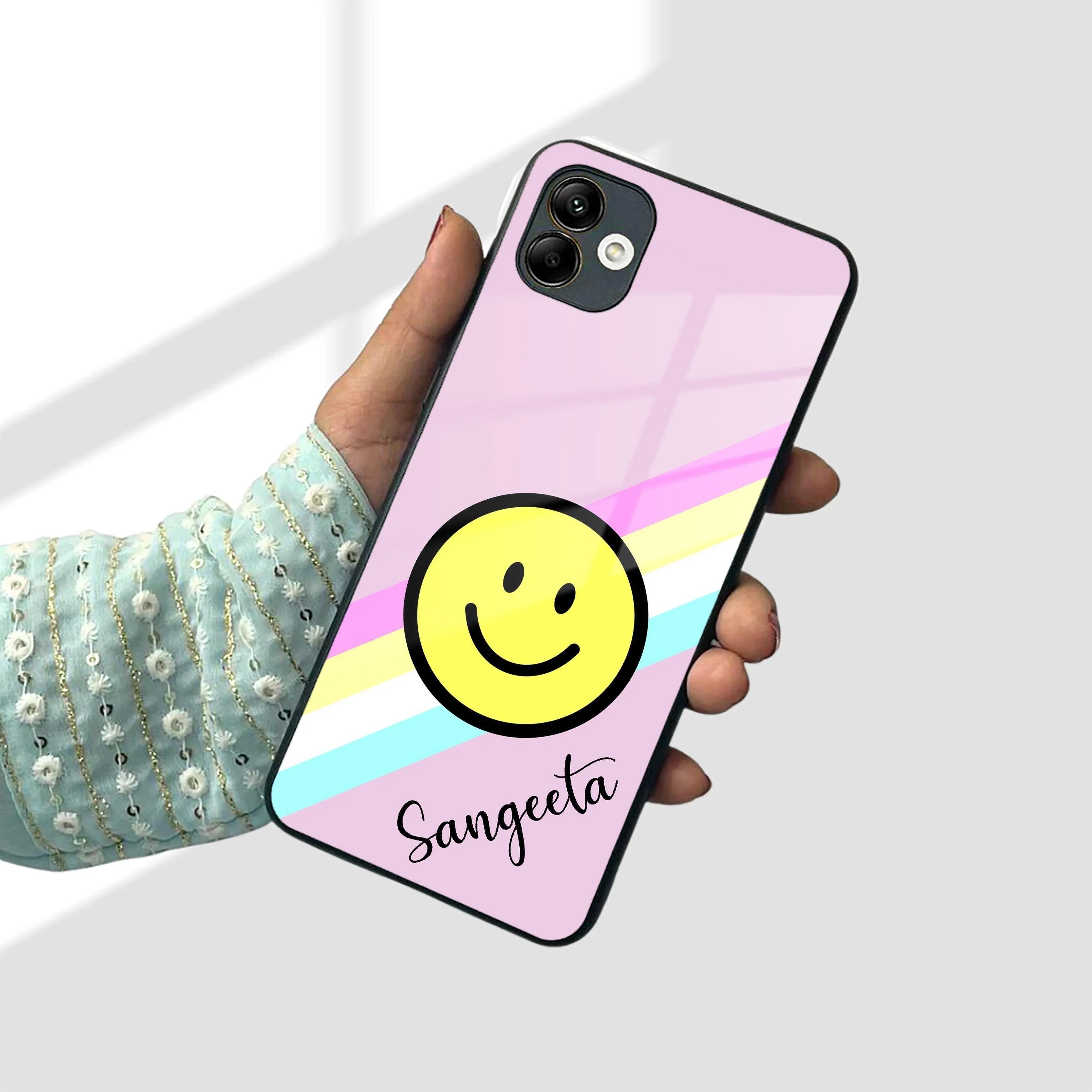 Smiley Glass Case Cover For Samsung - ShopOnCliQ