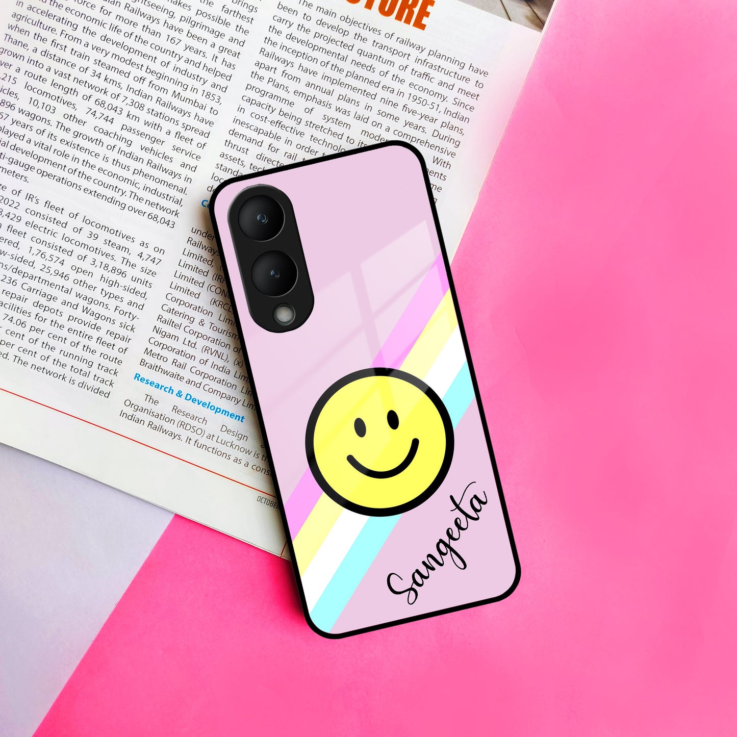 Smiley Glass Case Cover For Vivo ShopOnCliQ