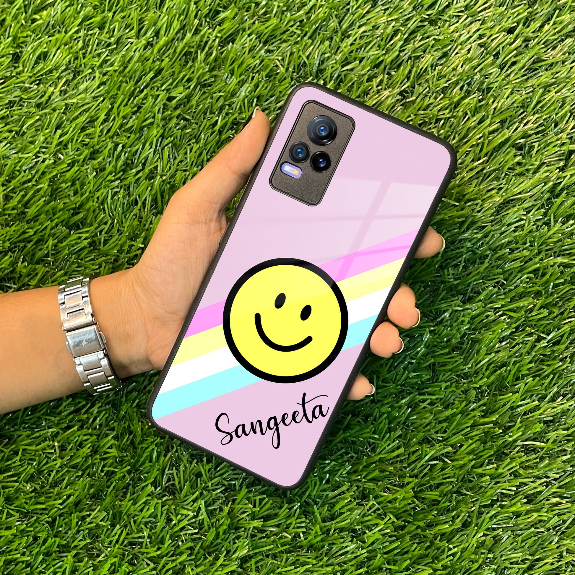 Smiley Glass Case Cover For Vivo ShopOnCliQ