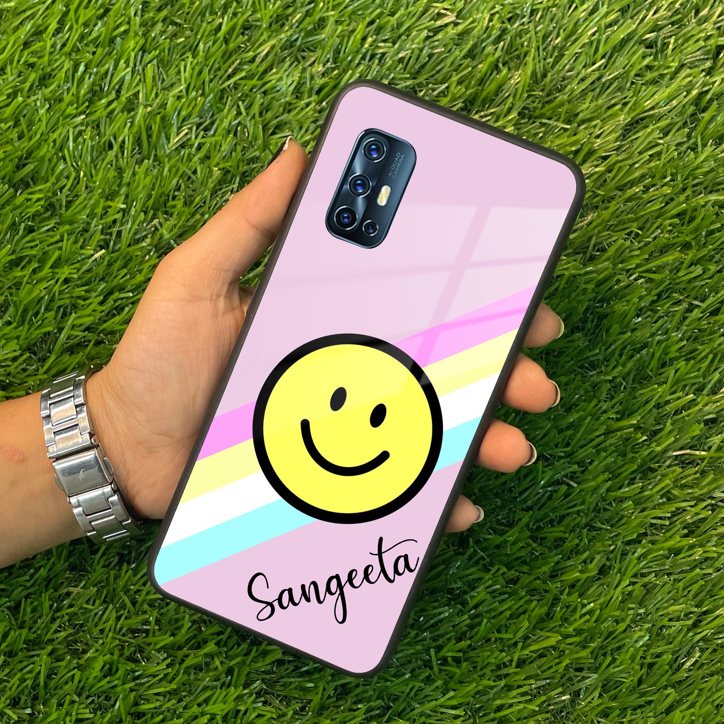 Smiley Glass Case Cover For Vivo ShopOnCliQ