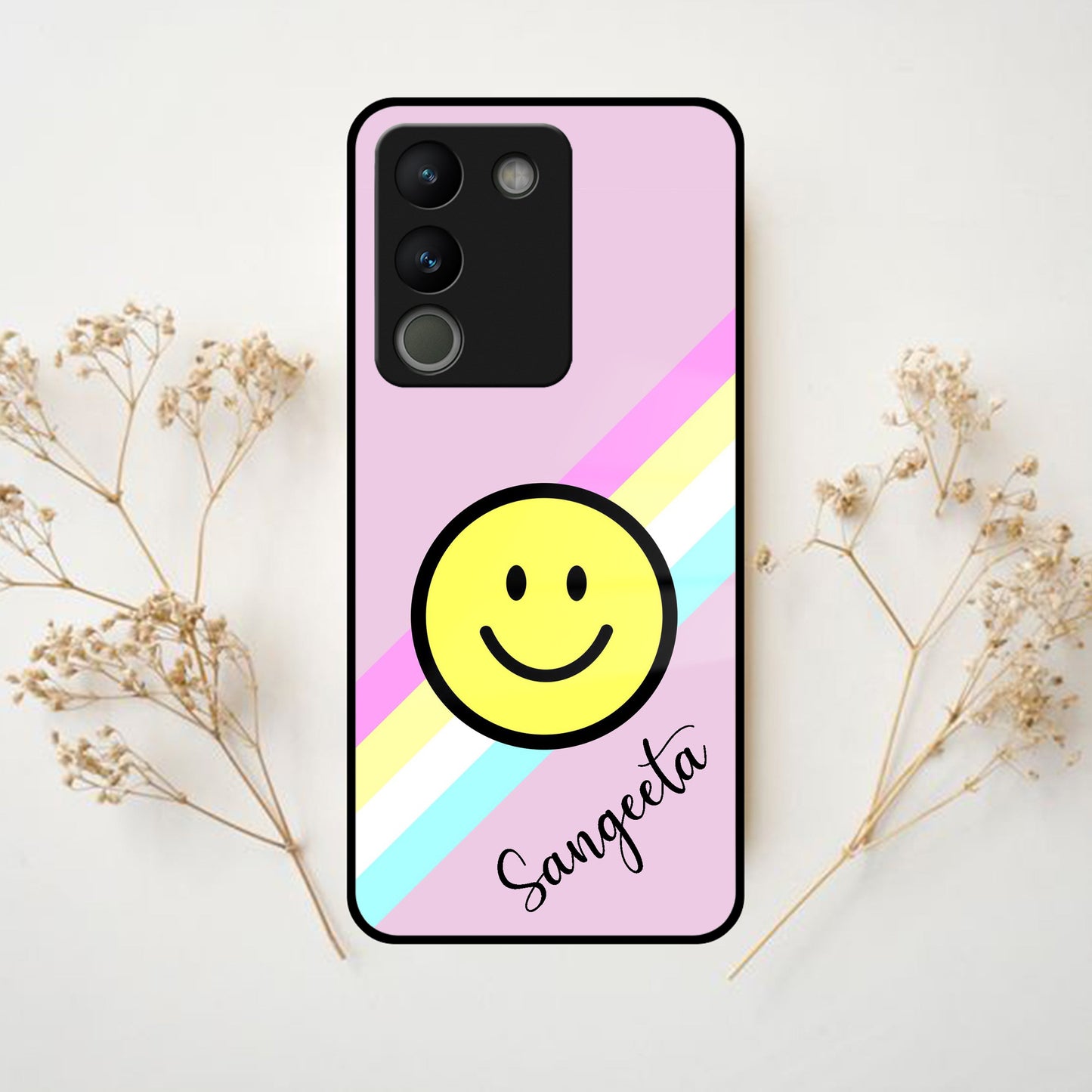 Smiley Glass Case Cover For Vivo ShopOnCliQ