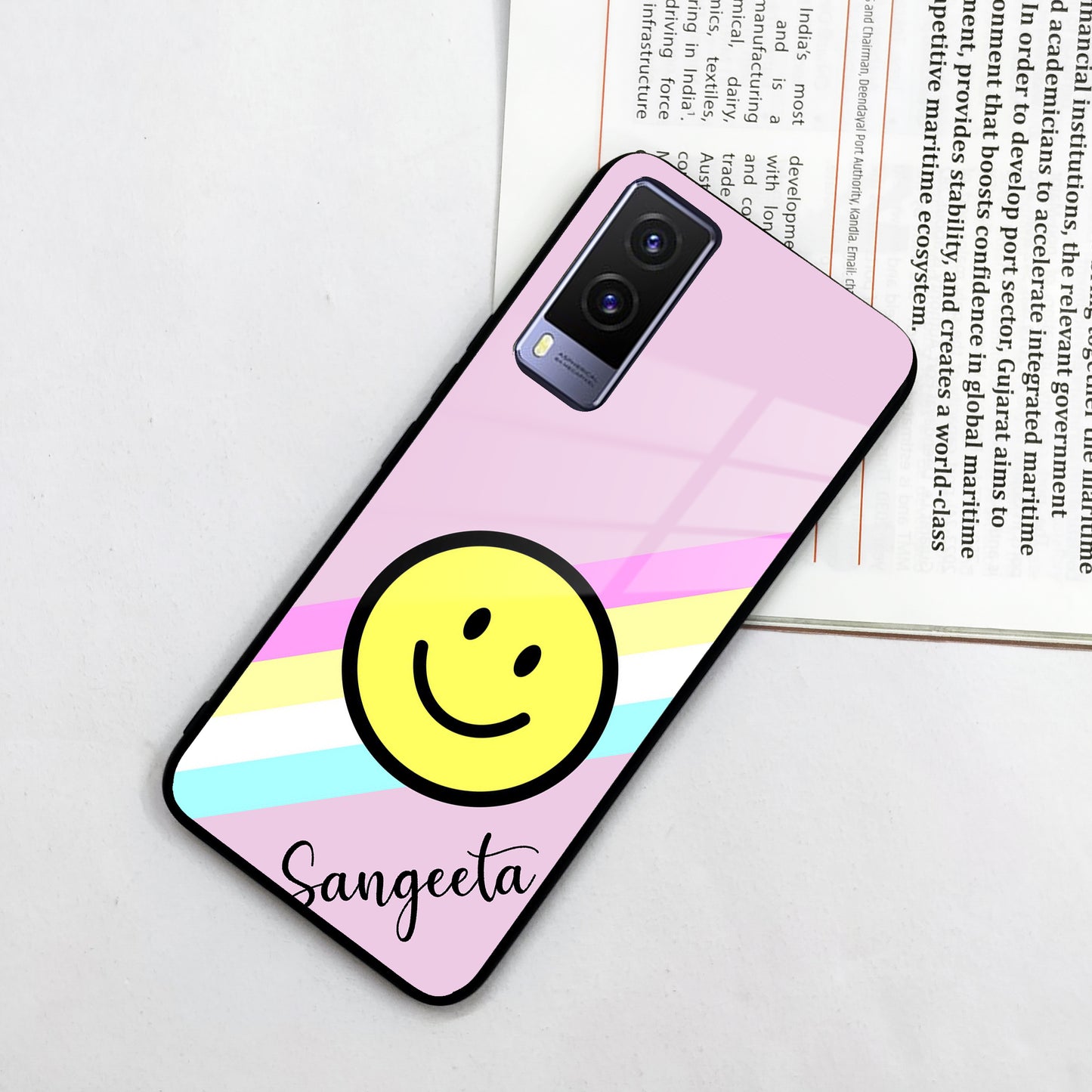 Smiley Glass Case Cover For Vivo ShopOnCliQ