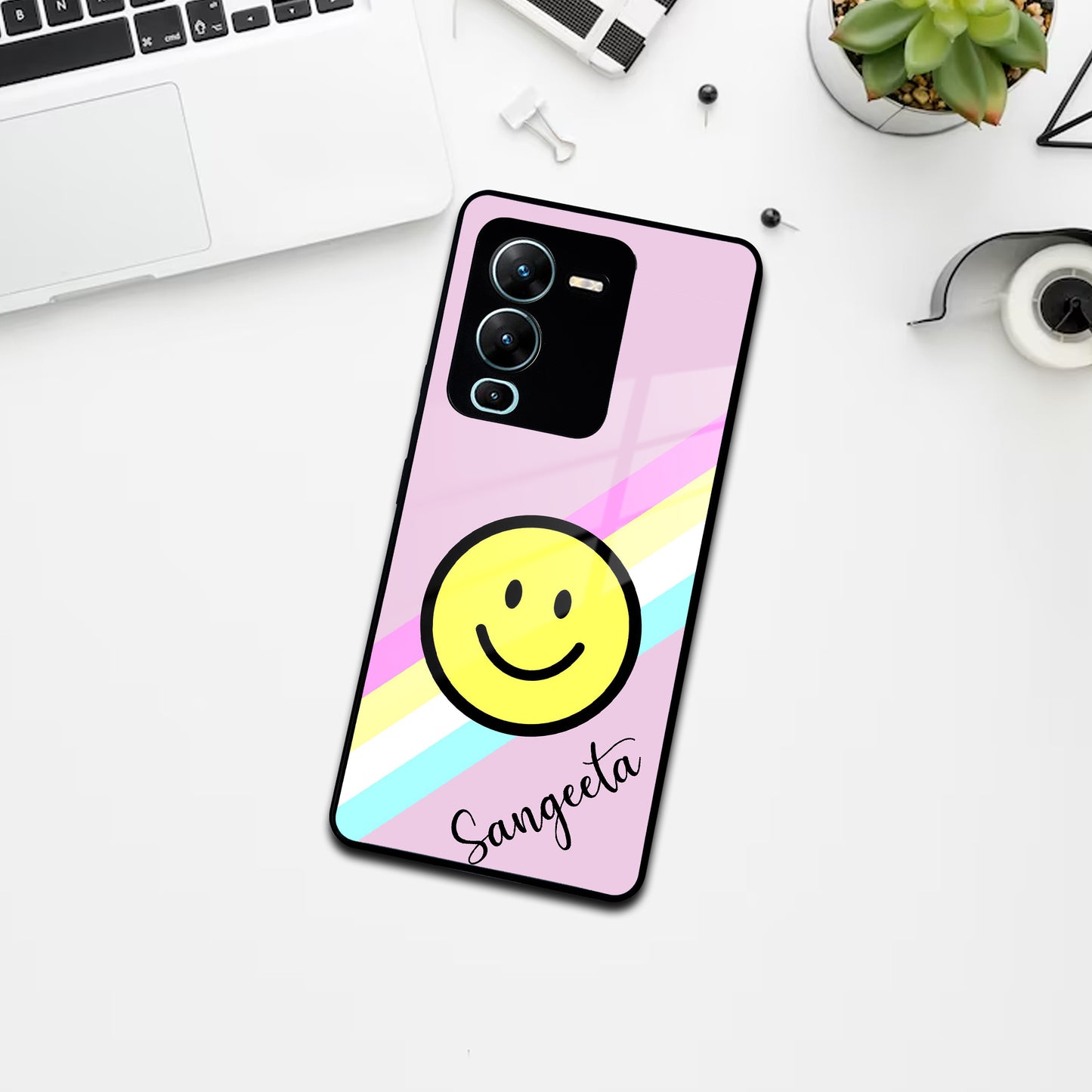 Smiley Glass Case Cover For Vivo ShopOnCliQ