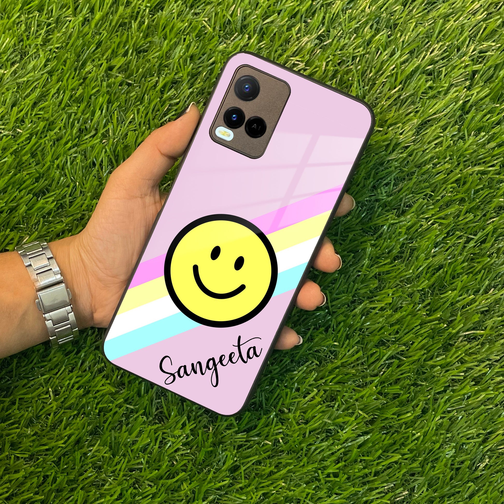 Smiley Glass Case Cover For Vivo ShopOnCliQ