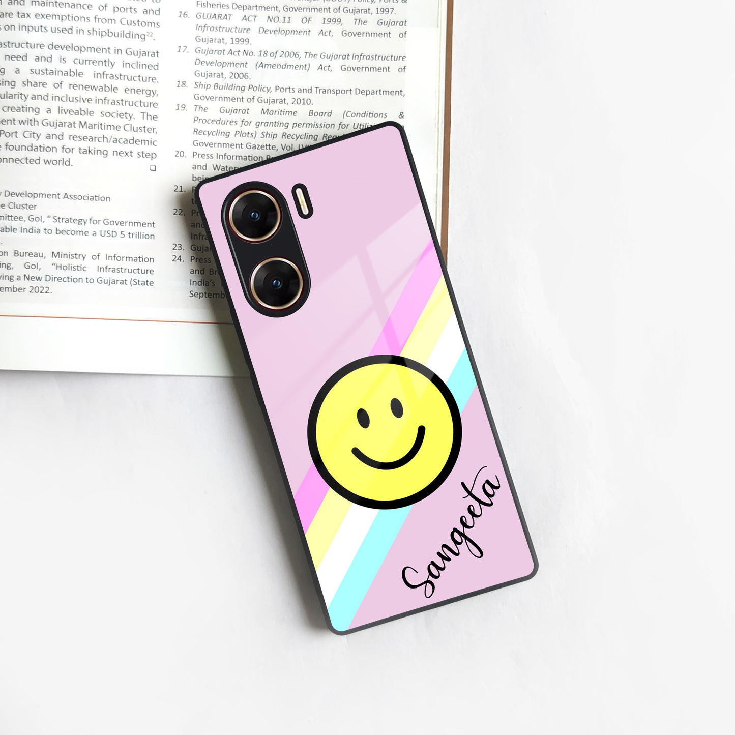 Smiley Glass Case Cover For Vivo ShopOnCliQ