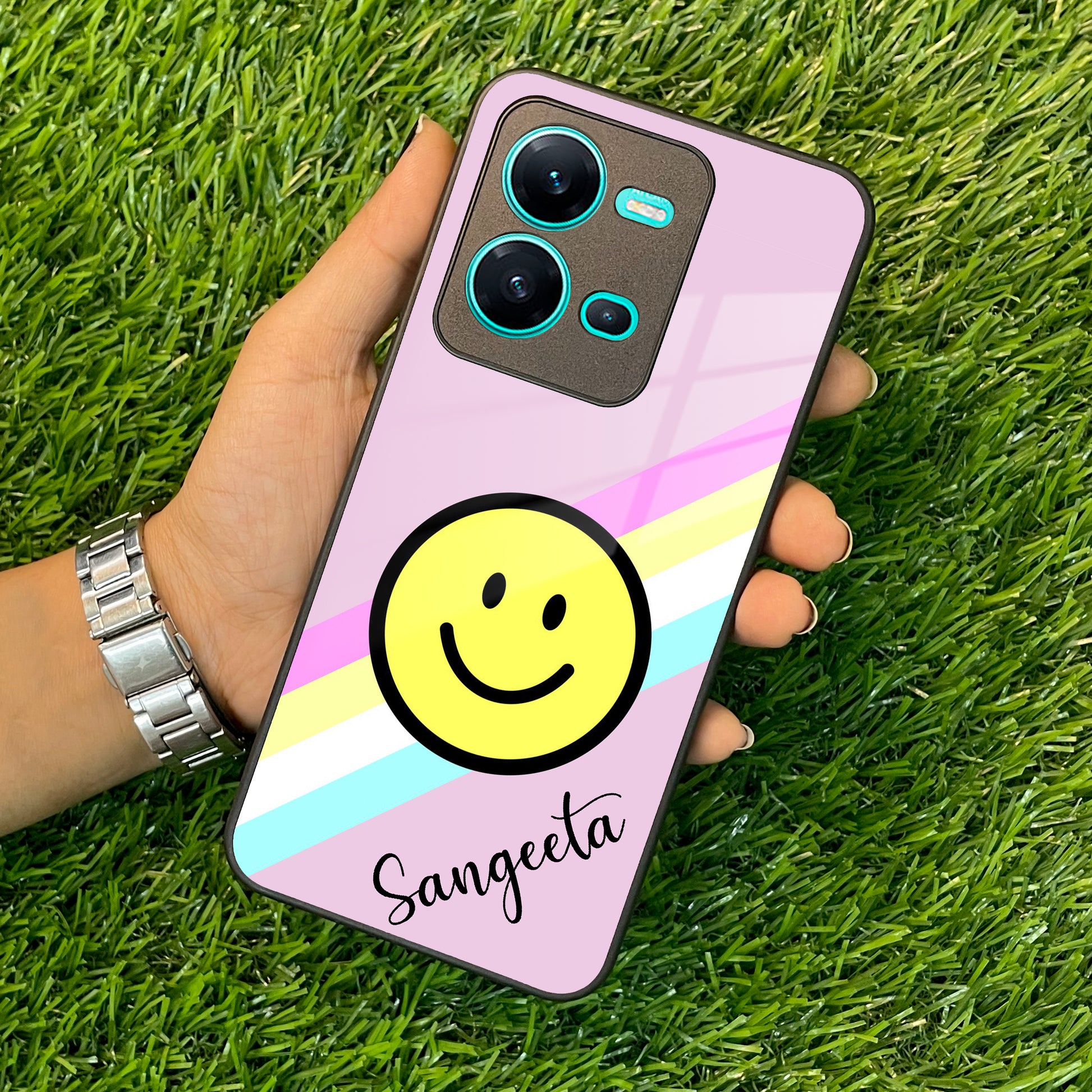 Smiley Glass Case Cover For Vivo ShopOnCliQ