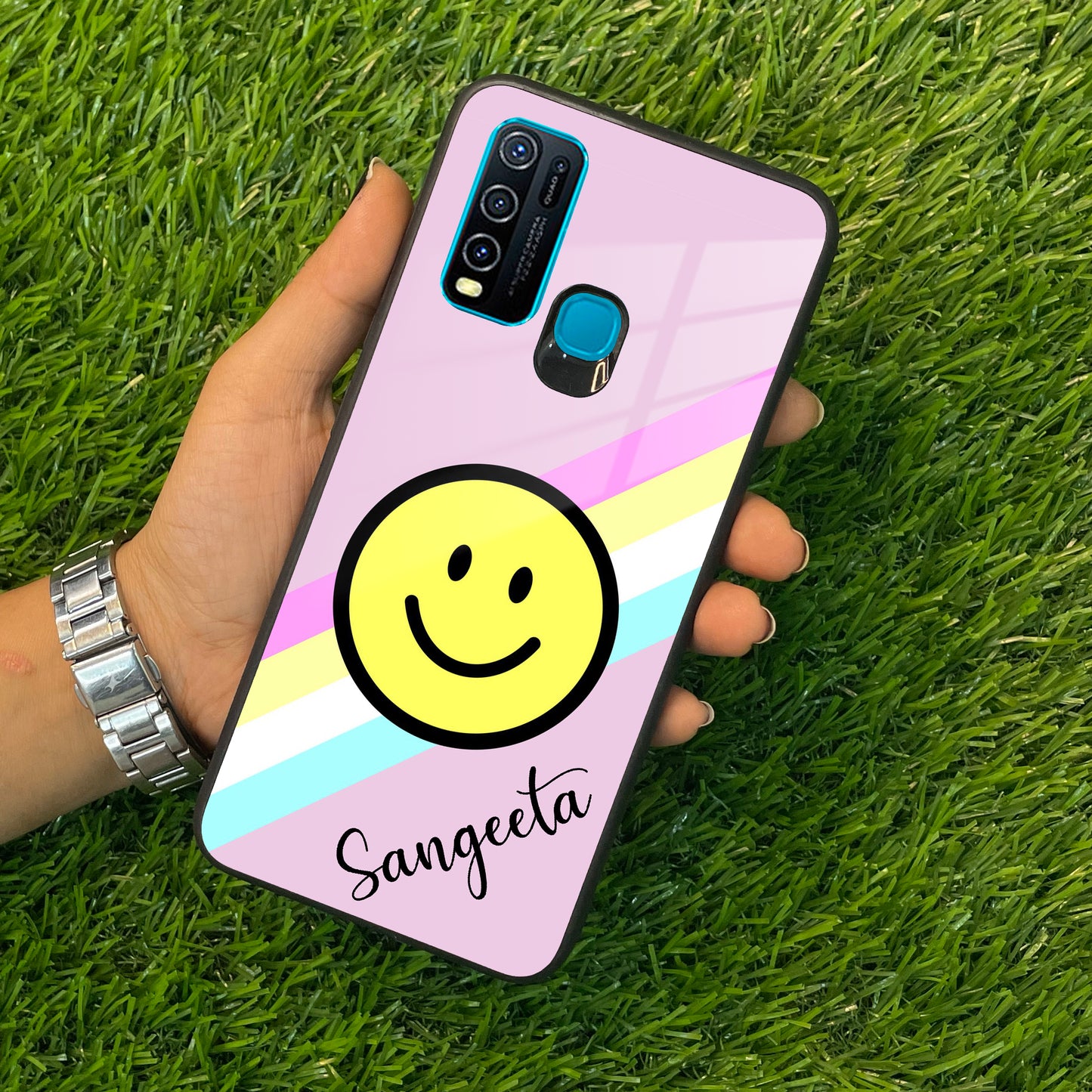 Smiley Glass Case Cover For Vivo ShopOnCliQ