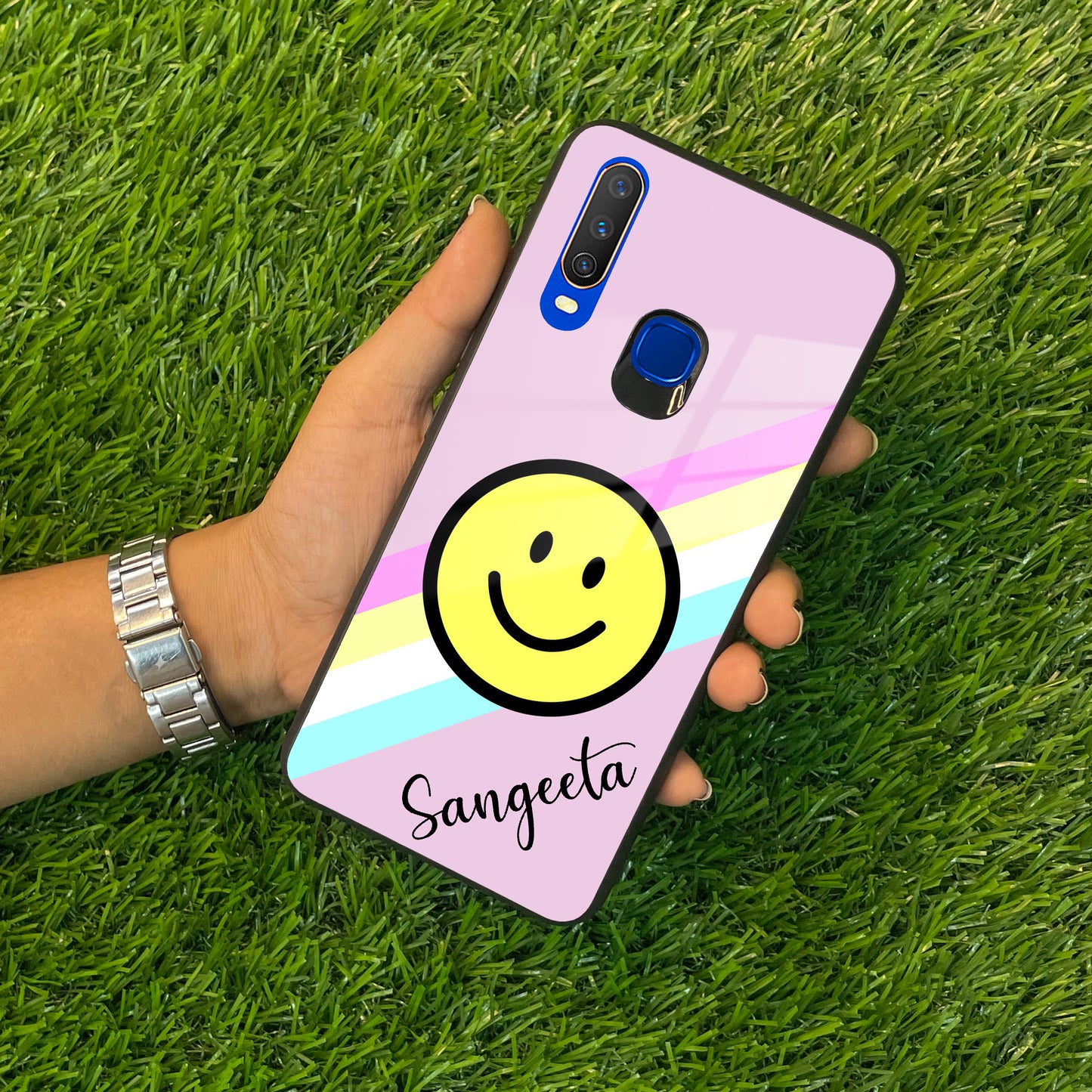 Smiley Glass Case Cover For Vivo ShopOnCliQ