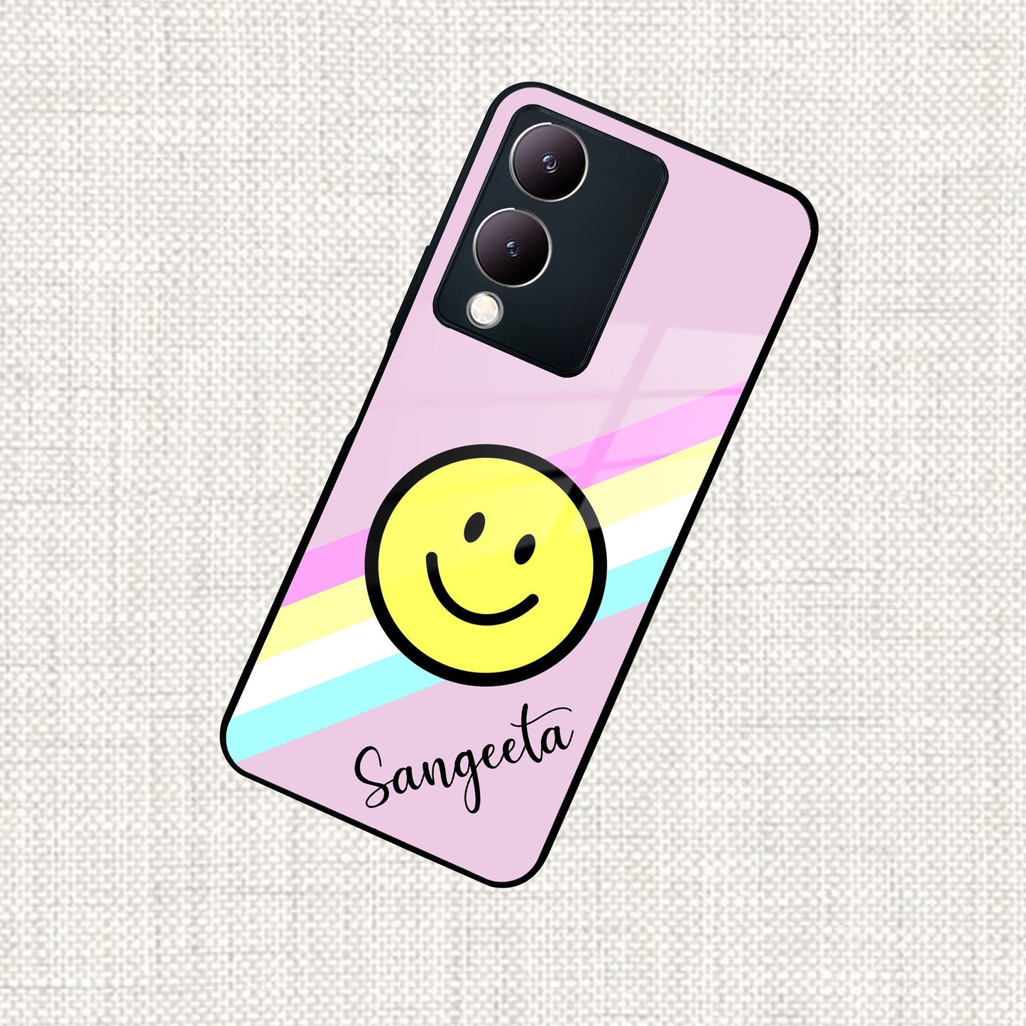 Smiley Glass Case Cover For Vivo ShopOnCliQ