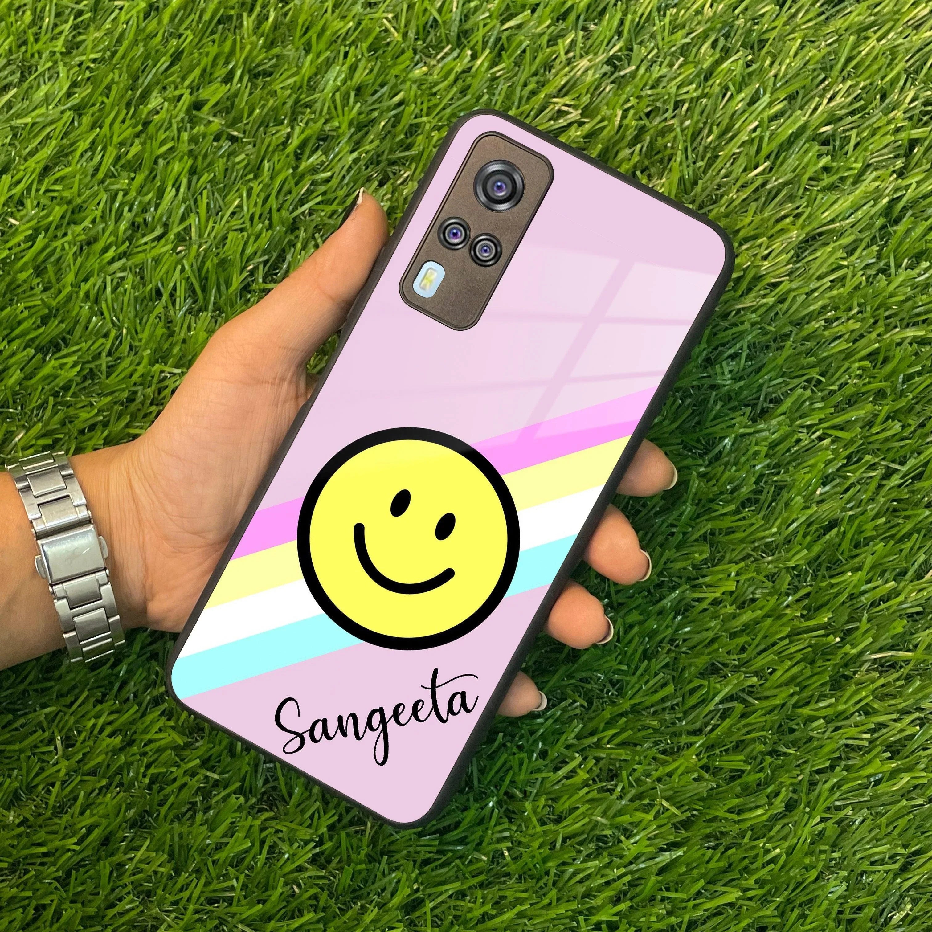 Smiley Glass Case Cover For Vivo - ShopOnCliQ