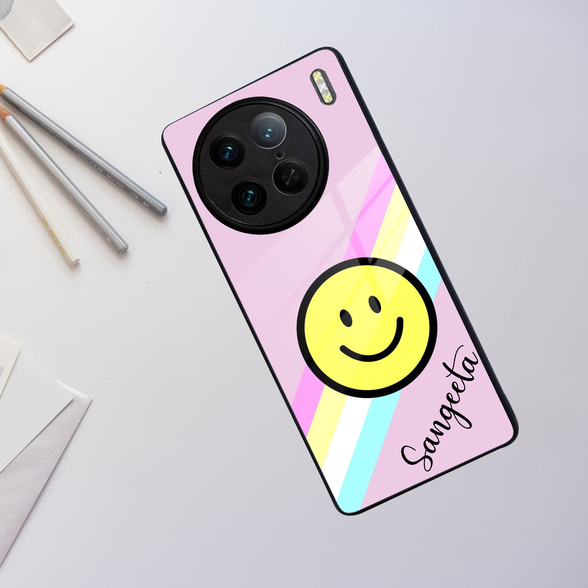 Smiley Glass Case Cover For Vivo ShopOnCliQ