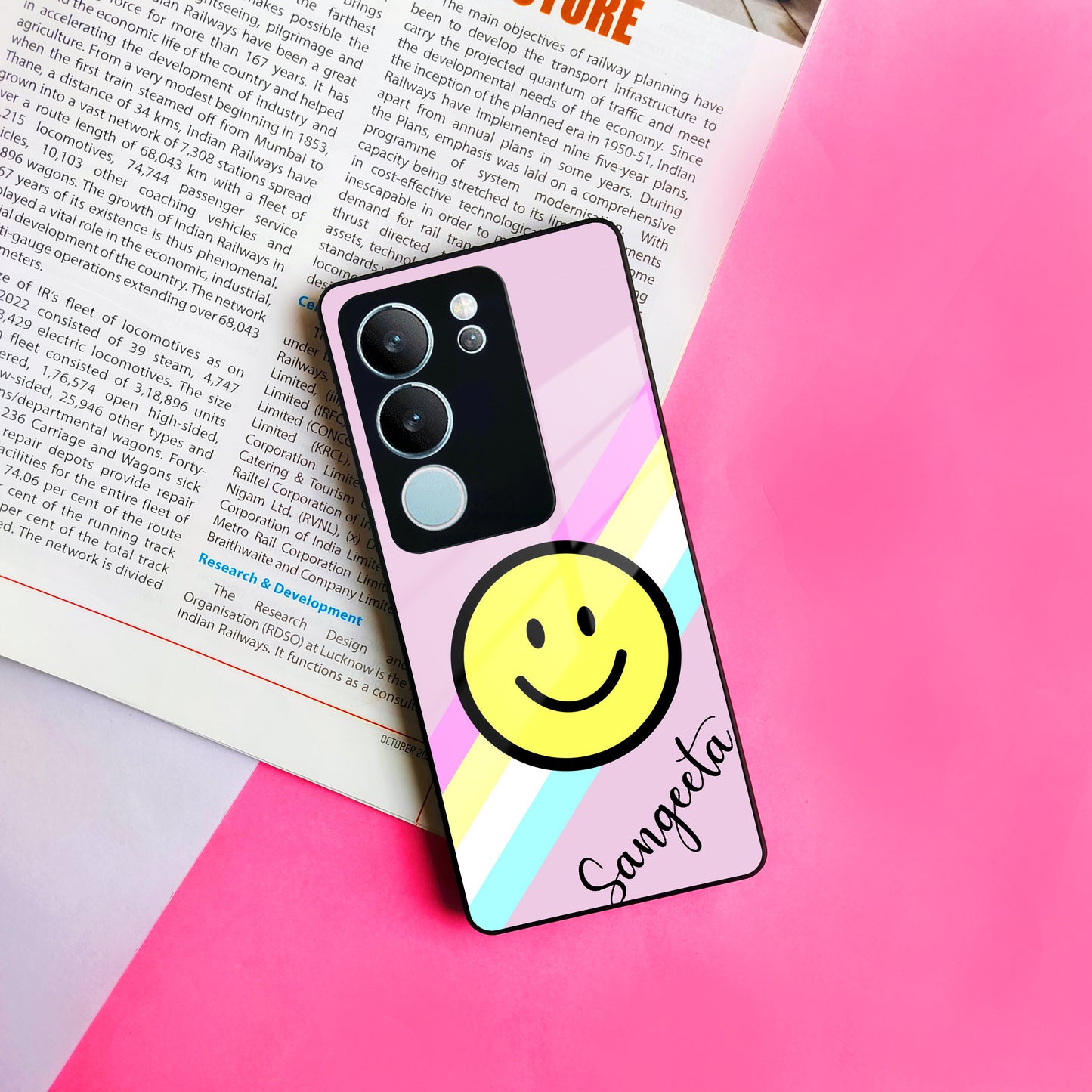 Smiley Glass Case Cover For Vivo ShopOnCliQ