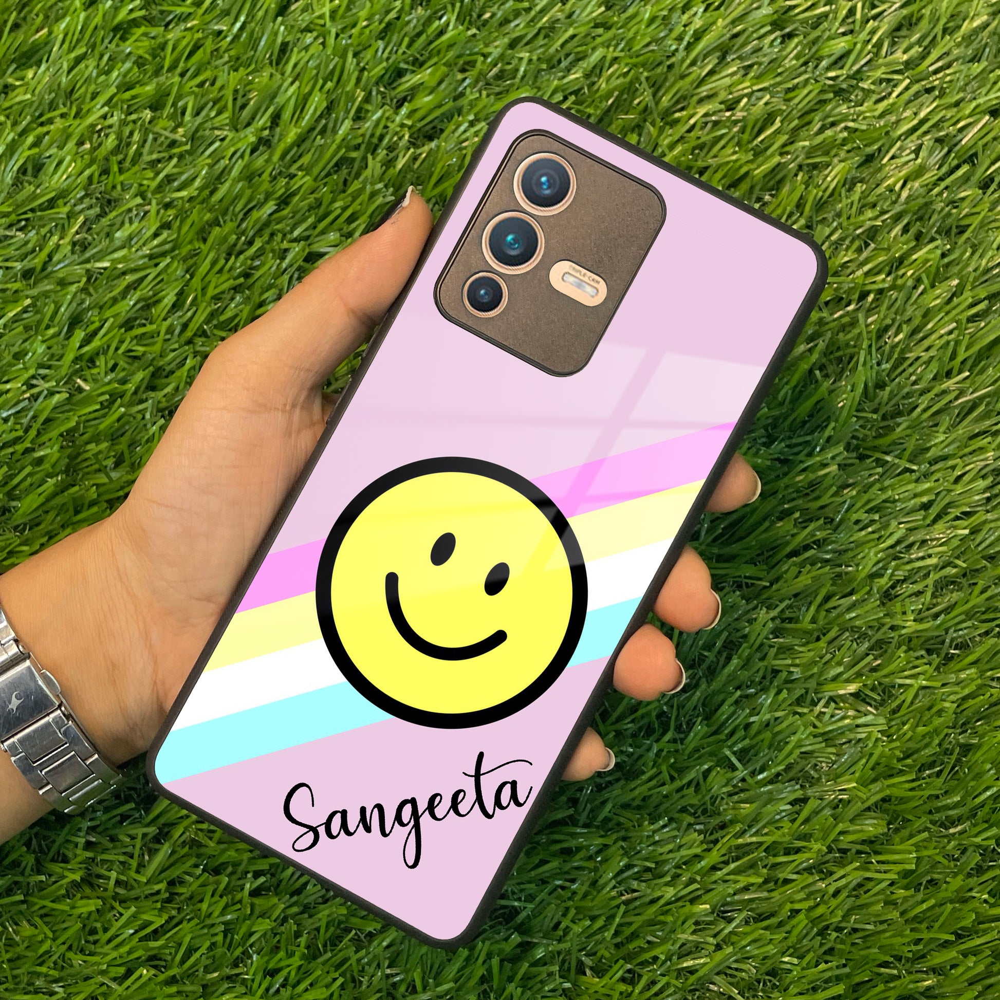 Smiley Glass Case Cover For Vivo ShopOnCliQ