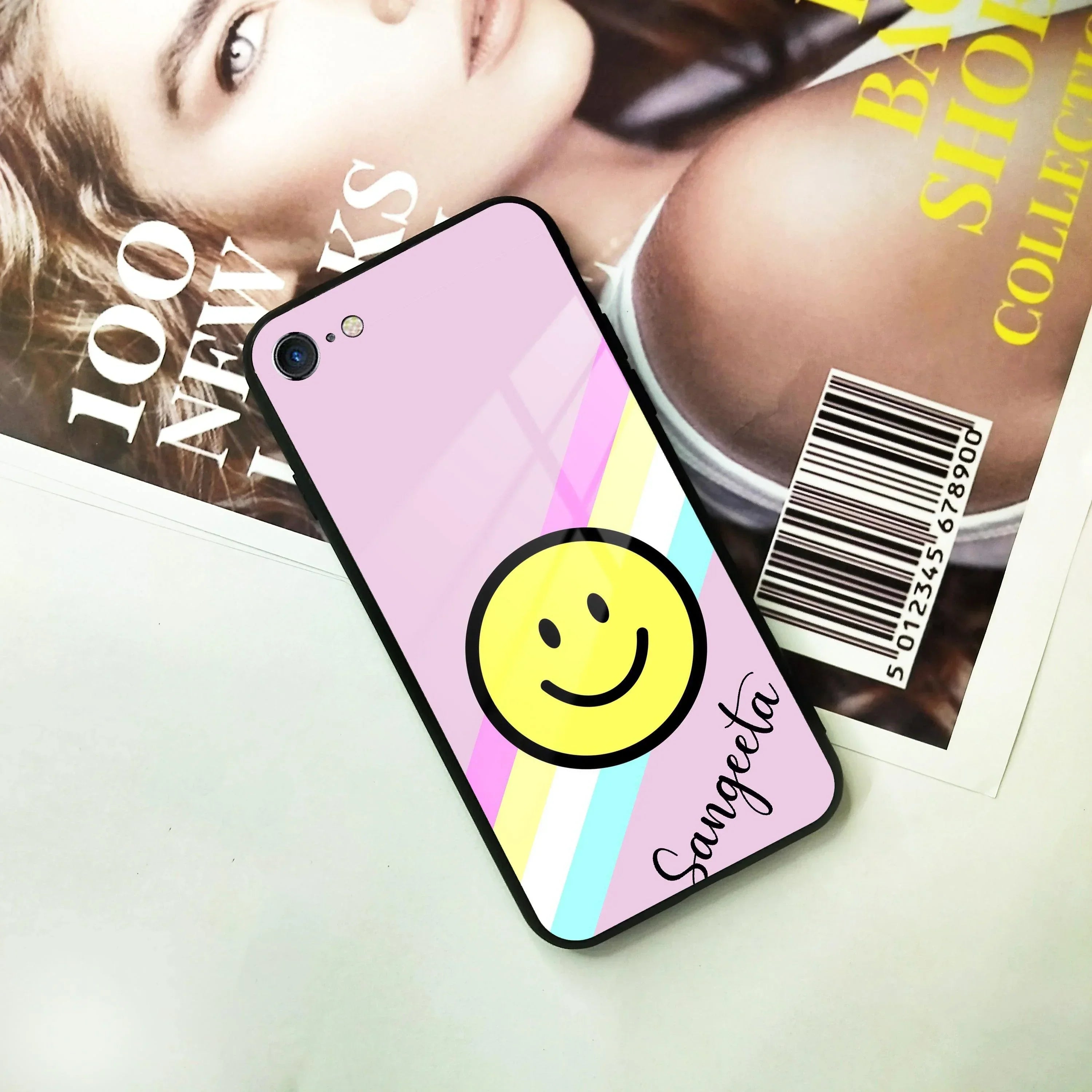 Smiley Glass Case Cover For iPhone - ShopOnCliQ