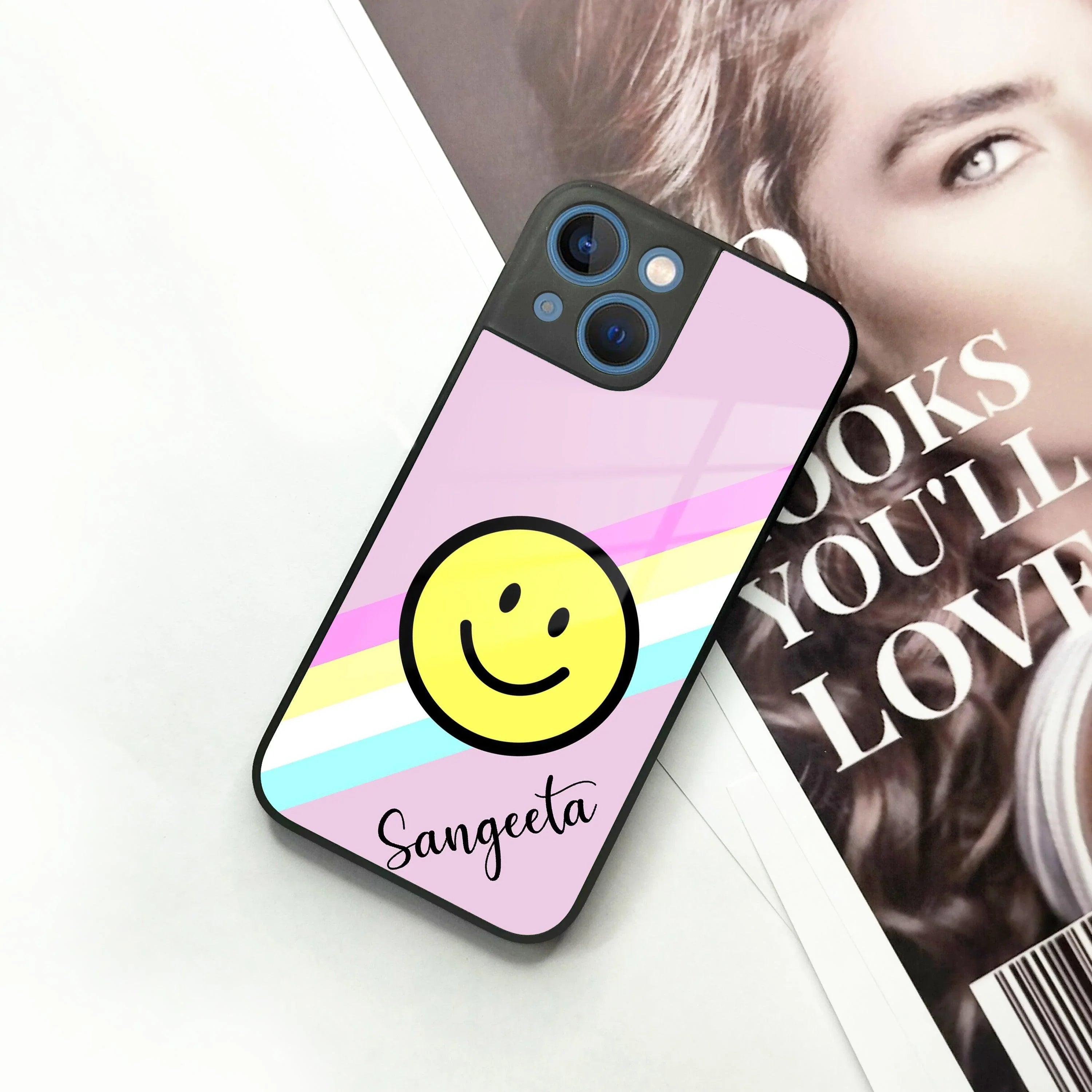 Smiley Glass Case Cover For iPhone - ShopOnCliQ