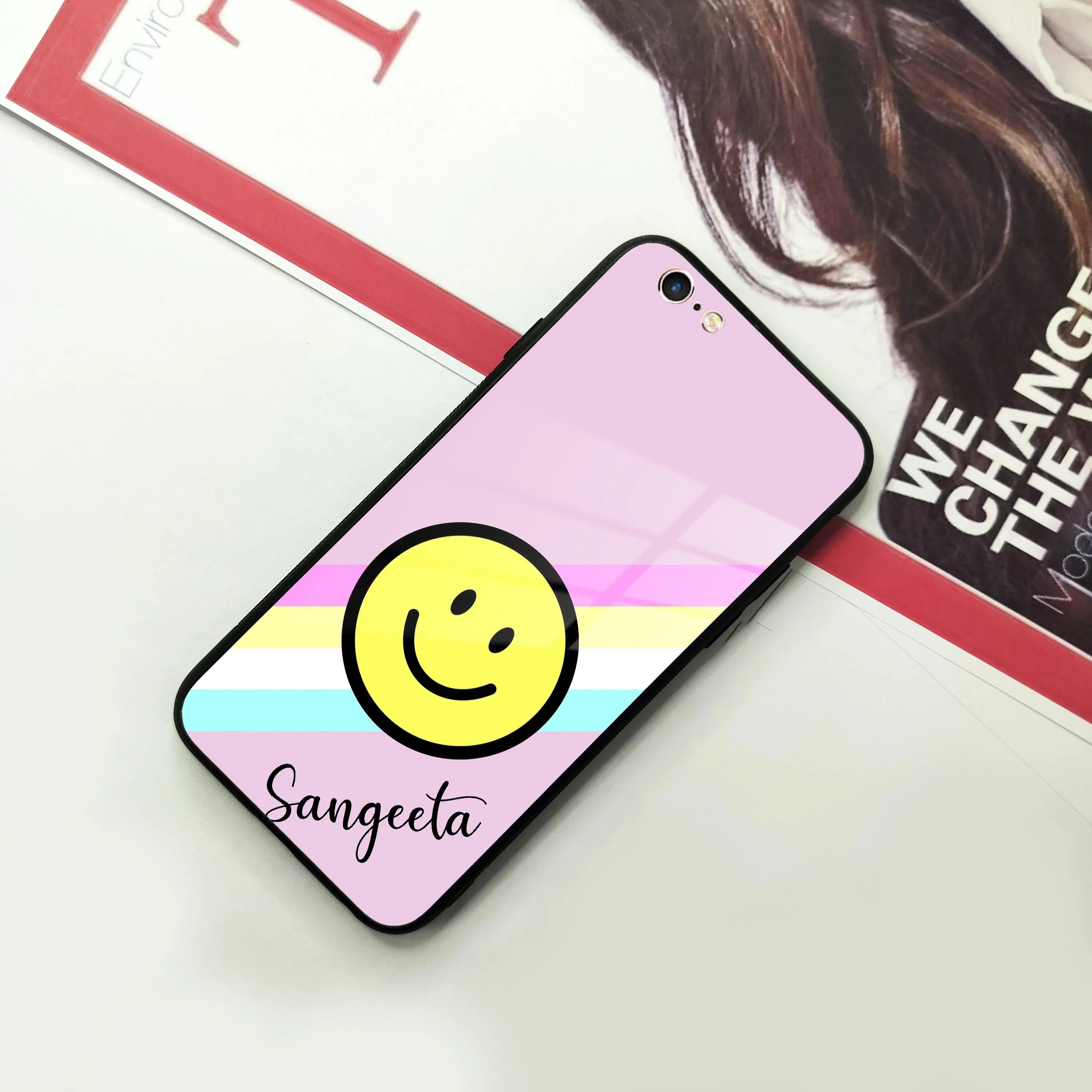 Smiley Glass Case Cover For iPhone - ShopOnCliQ