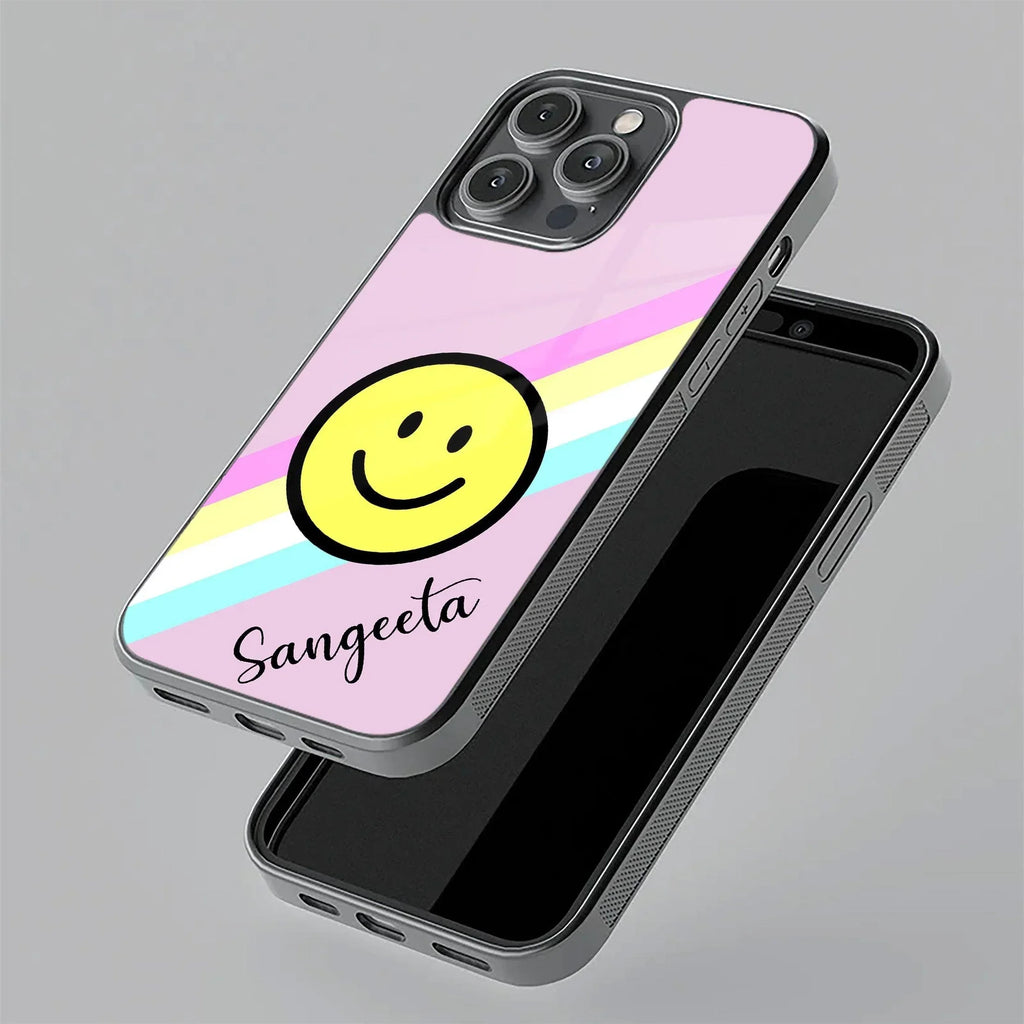 Smiley Glass Case Cover For Oppo - ShopOnCliQ
