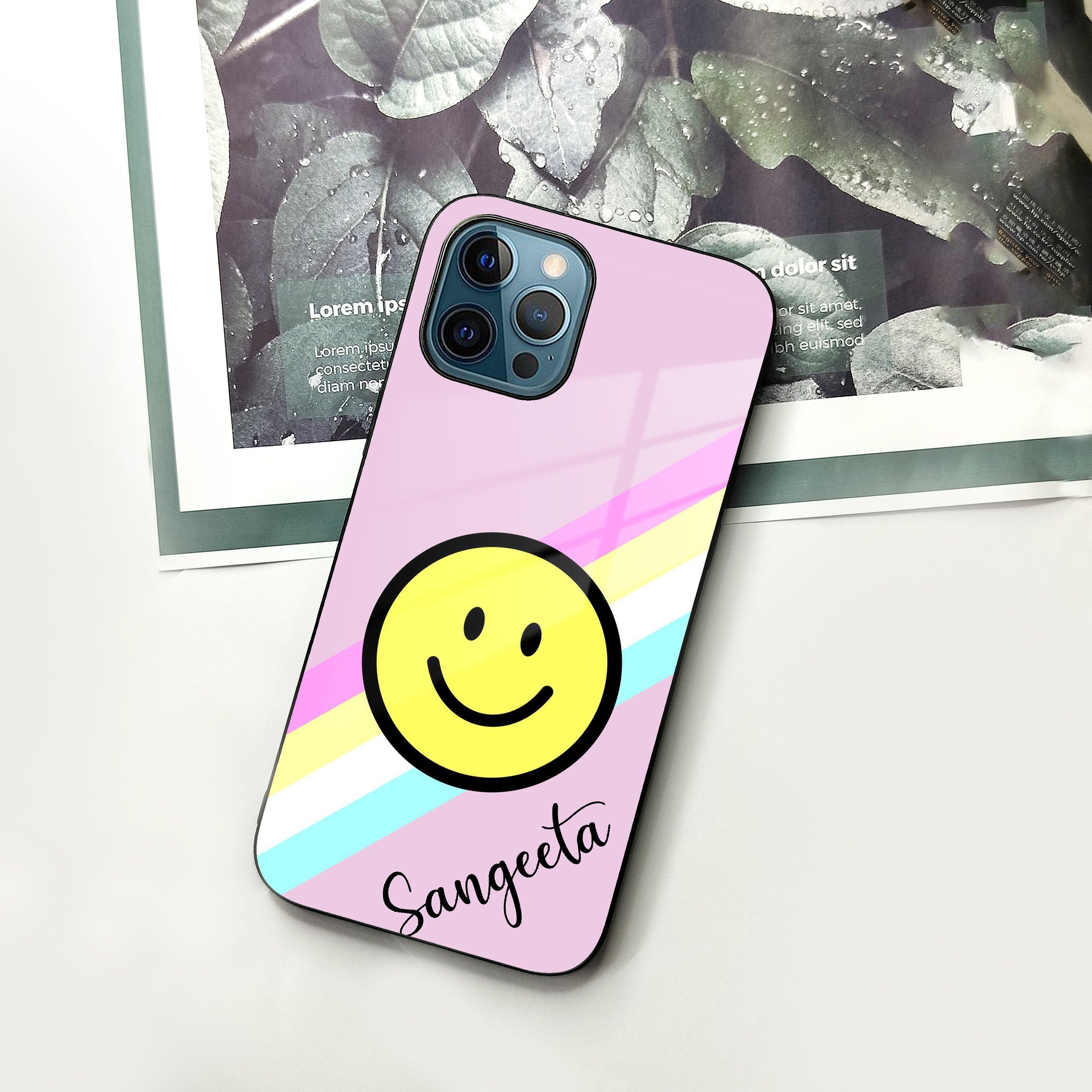 Smiley Glass Case Cover For iPhone - ShopOnCliQ