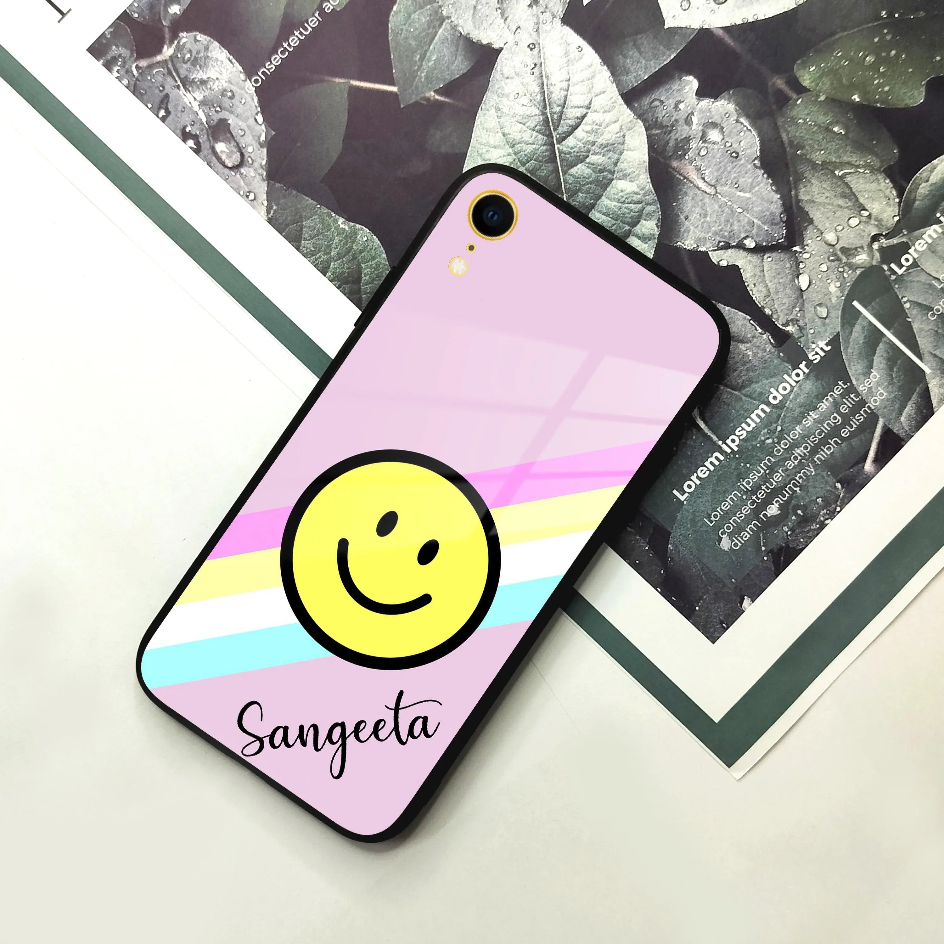 Smiley Glass Case Cover For iPhone - ShopOnCliQ